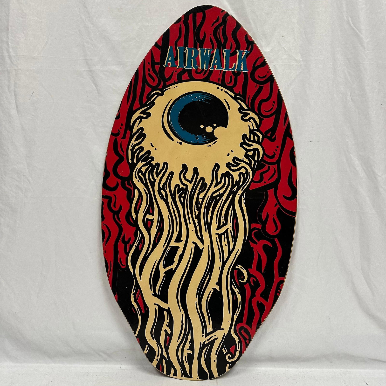 Airwalk Eyeball Graphic Skimboard Deck Wall Art Wood Boogie Board (1 of 9)