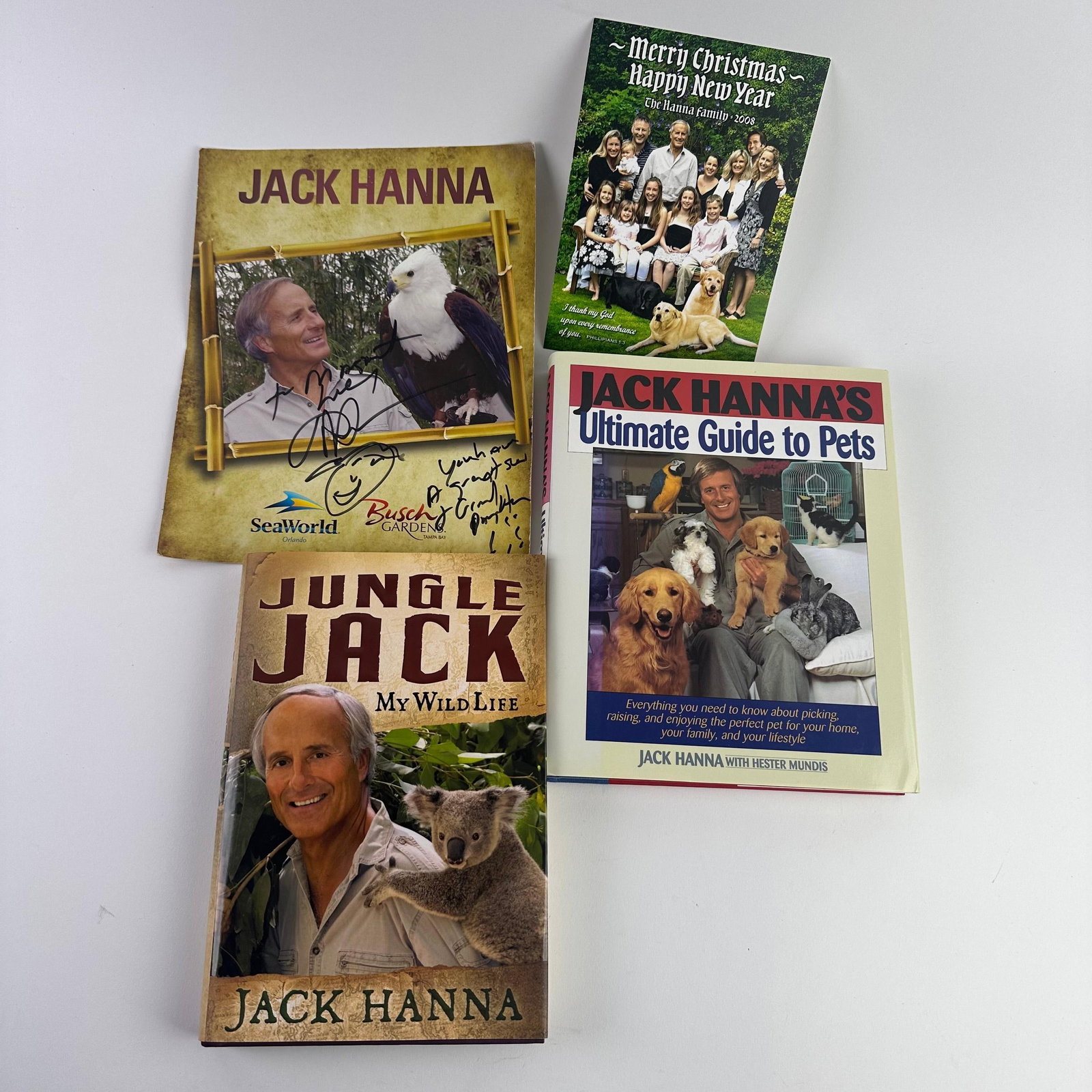 Jack Hanna Signed Books Autographed Photo Jungle Jack My Wild Life Guide to Pets Autograph Set (1 of 7)