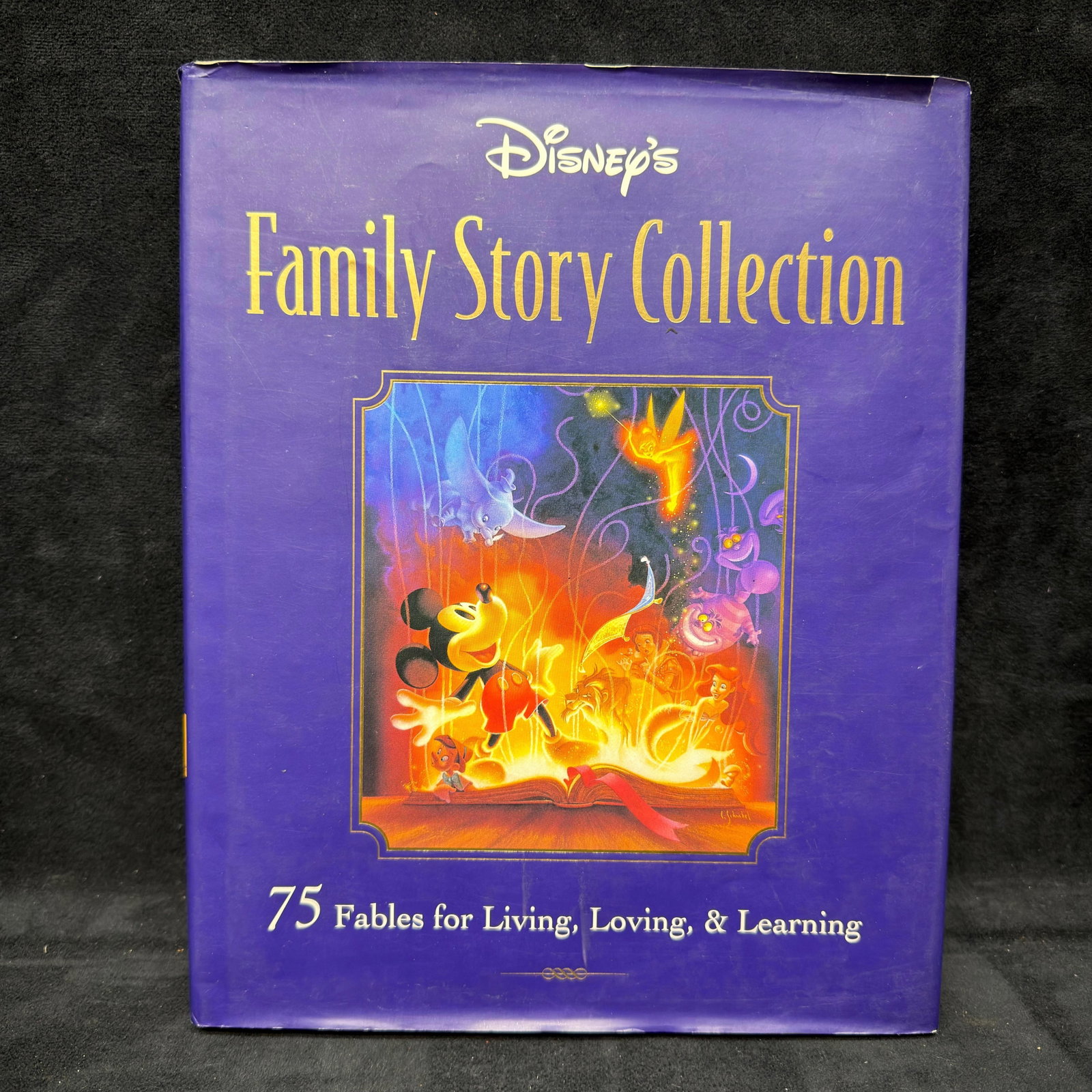 Disney Family Story Collection Hardcover Book 75 Fables: Book and interior pages in good condition. The dust jacket shows minor tears and wear. This item is in pre-owned, previously used/displayed condition with light wear and surface scratches. Please refe