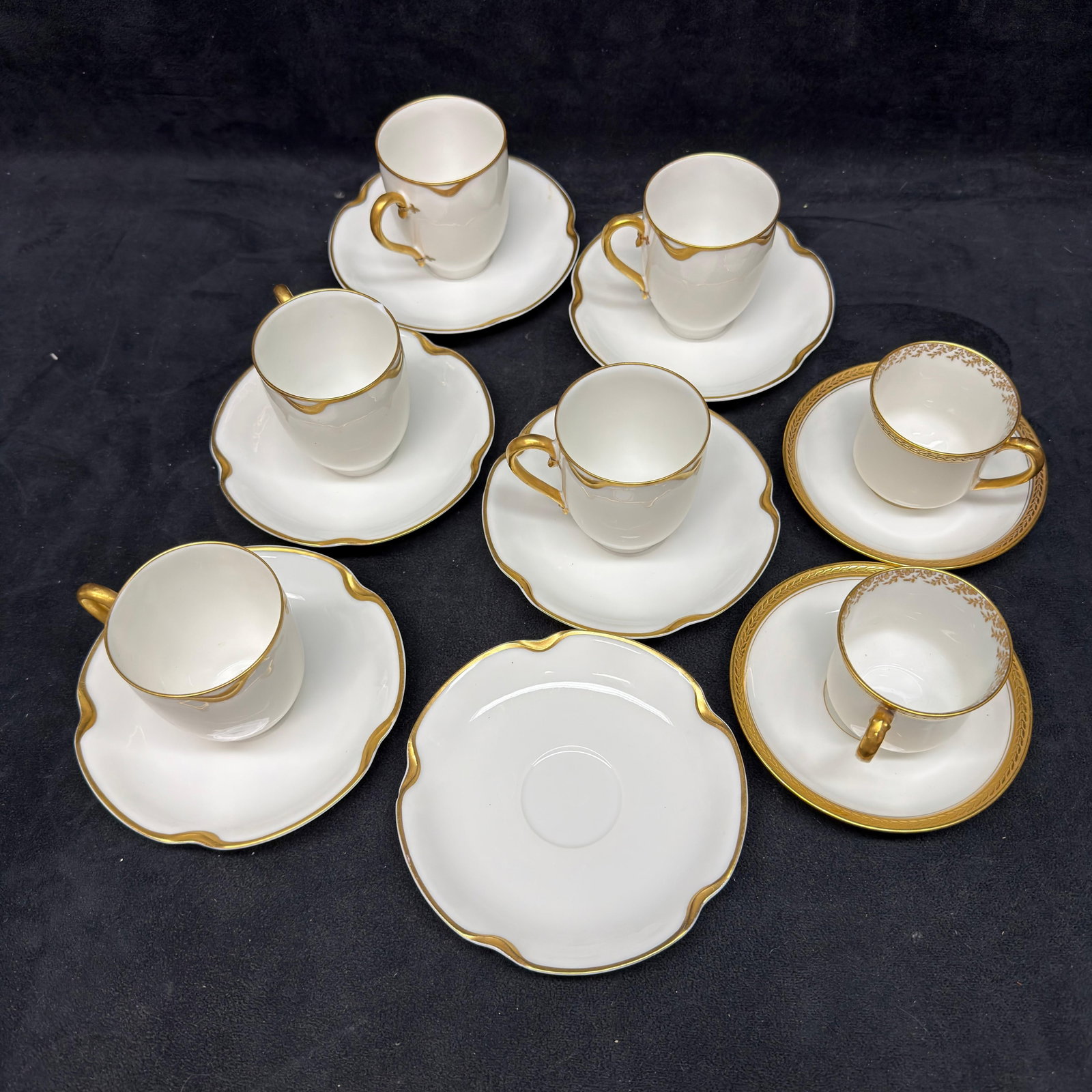 Set of Seven Haviland and Co. Limoges France Porcelain Demitasse Cups and Saucers (1 of 4)