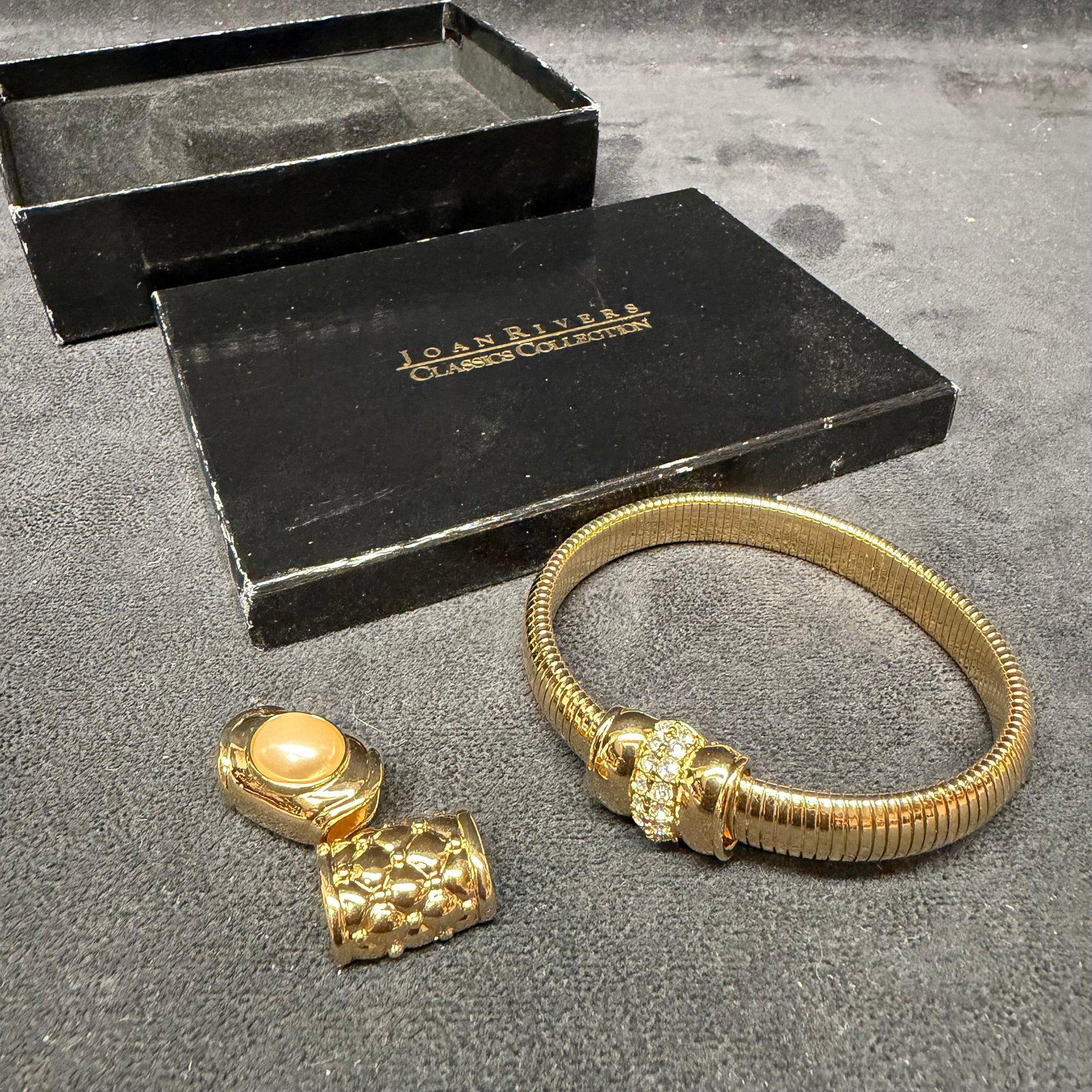 Joan Rivers Classics Collection Gold Tone Bracelet and Clip Enhancer Set (1 of 3)