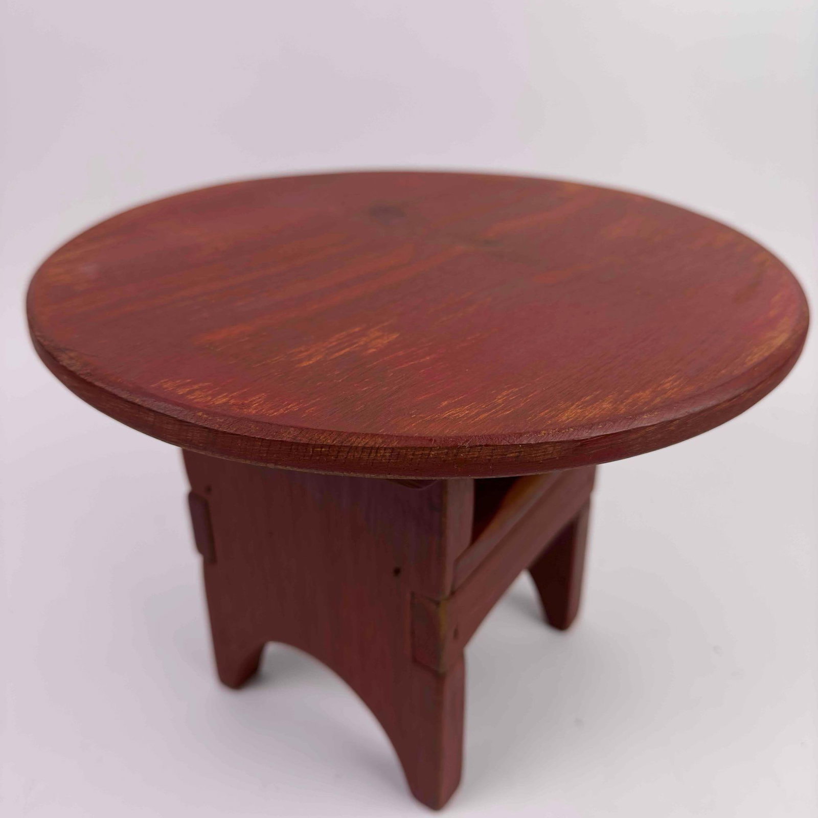 Wolf Creek Mini Wood Table Chair Wooden Folk Art Eldora Iowa: Wolf Creek Mini Wood Table Chair Wooden Folk Art Eldora Iowa. Etched markings on the bottom of the piece read, "Wolfcreek Eldora IA.". This mini wooden folk art table converts into a chair. Fo