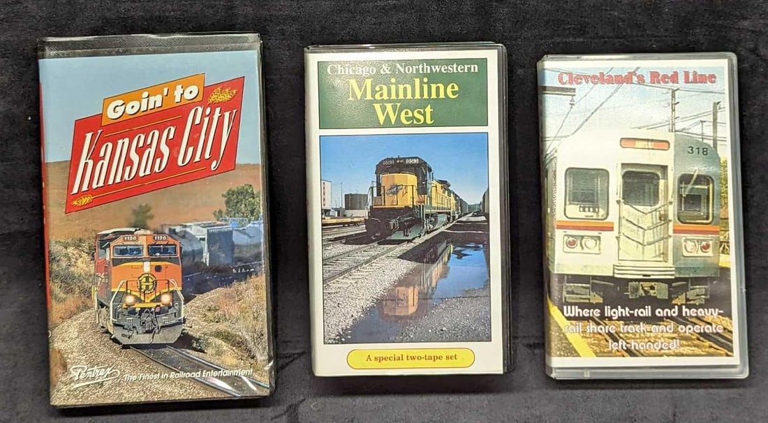 Goin' To Kansas City Cleveland's Red Line Chicago & Northwestern Train VHS Tapes: Goin' To Kansas City Cleveland's Red Line Chicago & Northwestern Train VHS Tapes. This lot includes: (1) Goin' To Kansas City. This was released by Pentrex in the year 2000. 95 Mi
