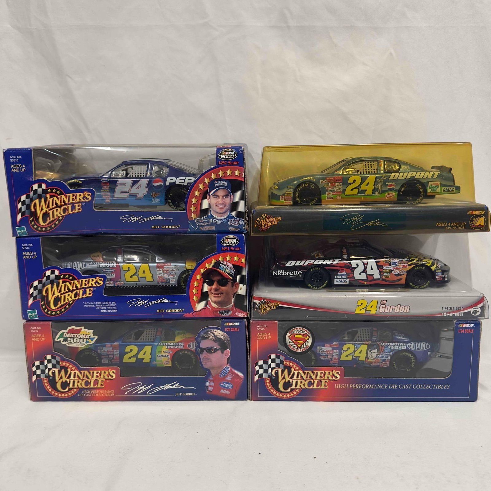 Jeff Gordon 1:24 Scale Die Cast Car NASCAR Six 6 Cars Pepsi Superman Stock Vehicle (1 of 11)