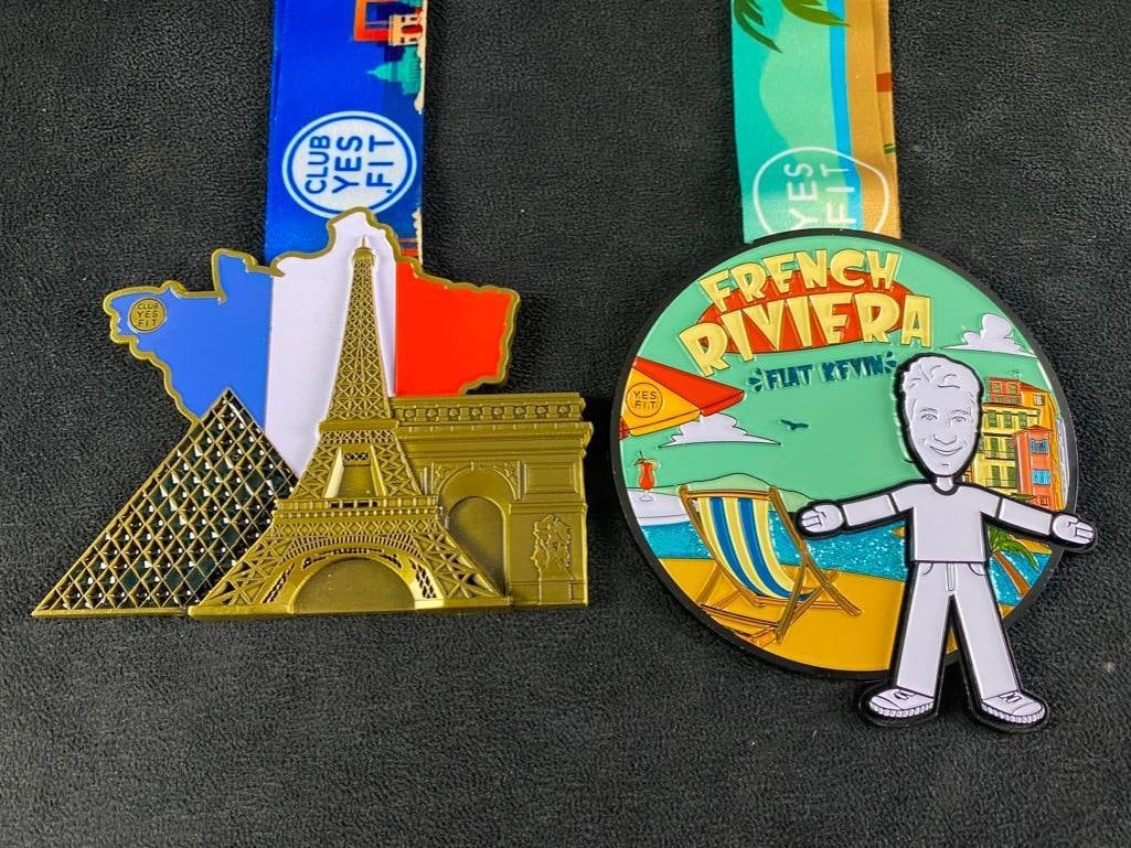 Pair of French Virtual Race Medals JB (1 of 6)