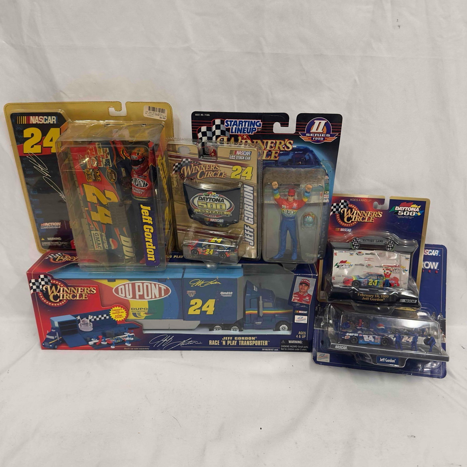 Jeff Gordon NASCAR Six 6 Collectibles Figure Stock Car Truck Vehicle Set (1 of 9)