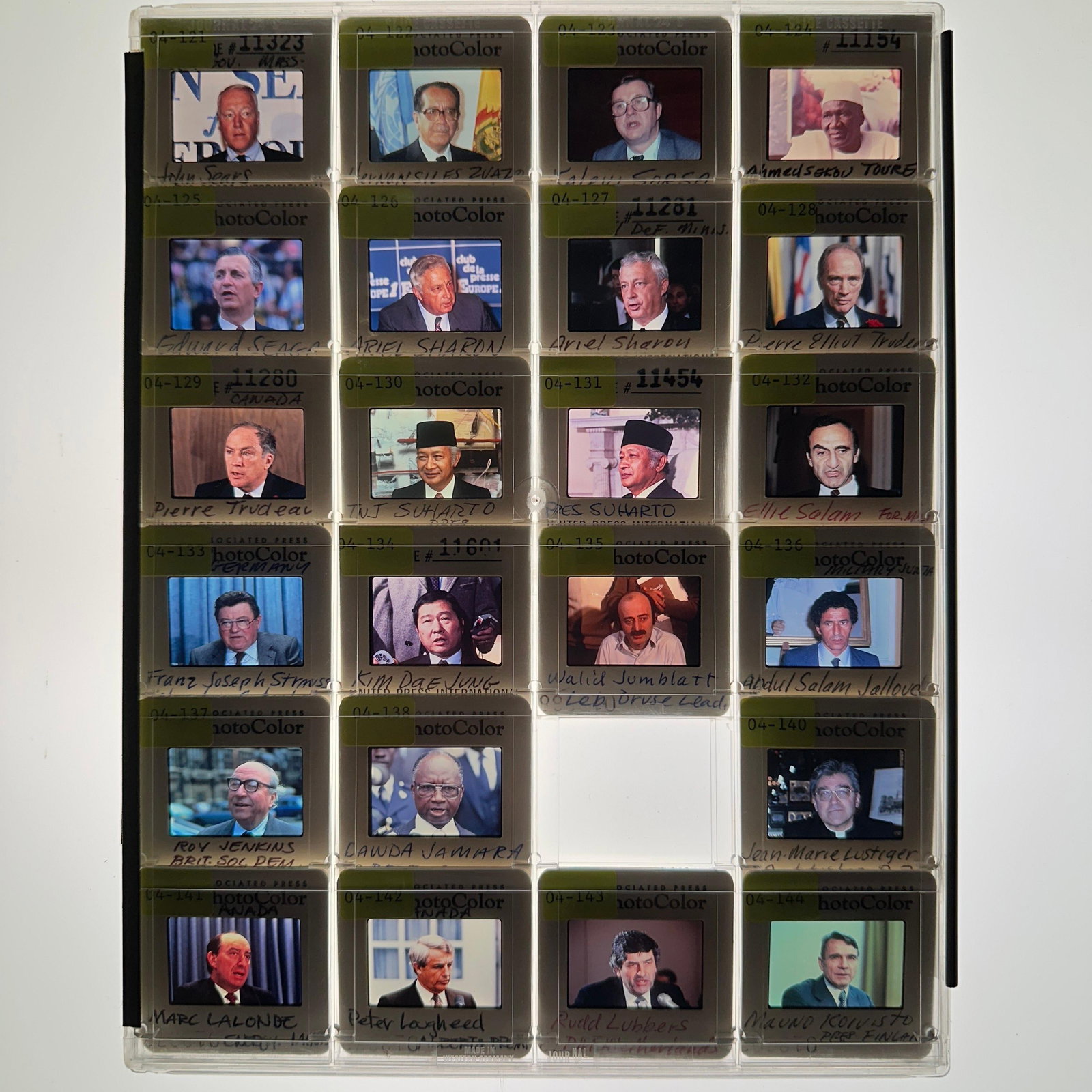 World Leaders and International Political Press Photo Slide Transparency Collection (1 of 5)