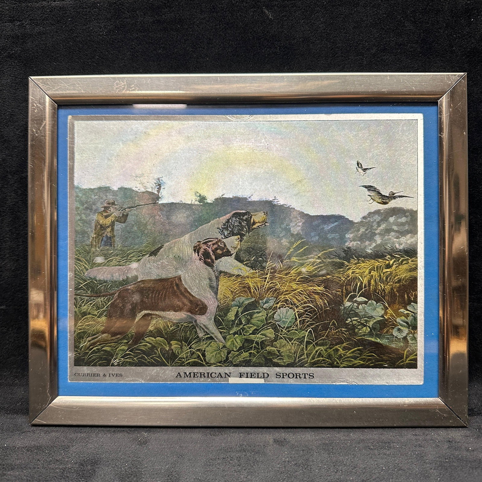 Framed Currier and Ives American Field Sports Hunting Dufex Foil Print (1 of 7)