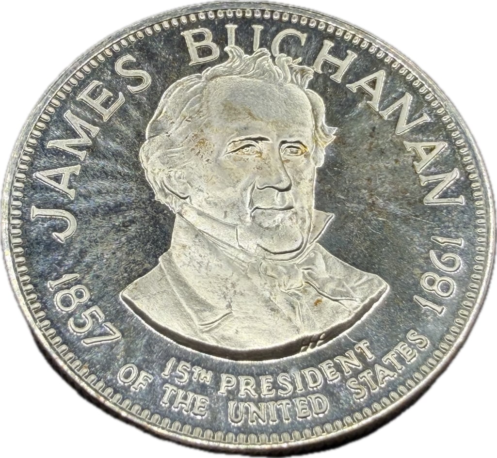 James Buchanan Sterling Silver Presidential Coin (1 of 2)