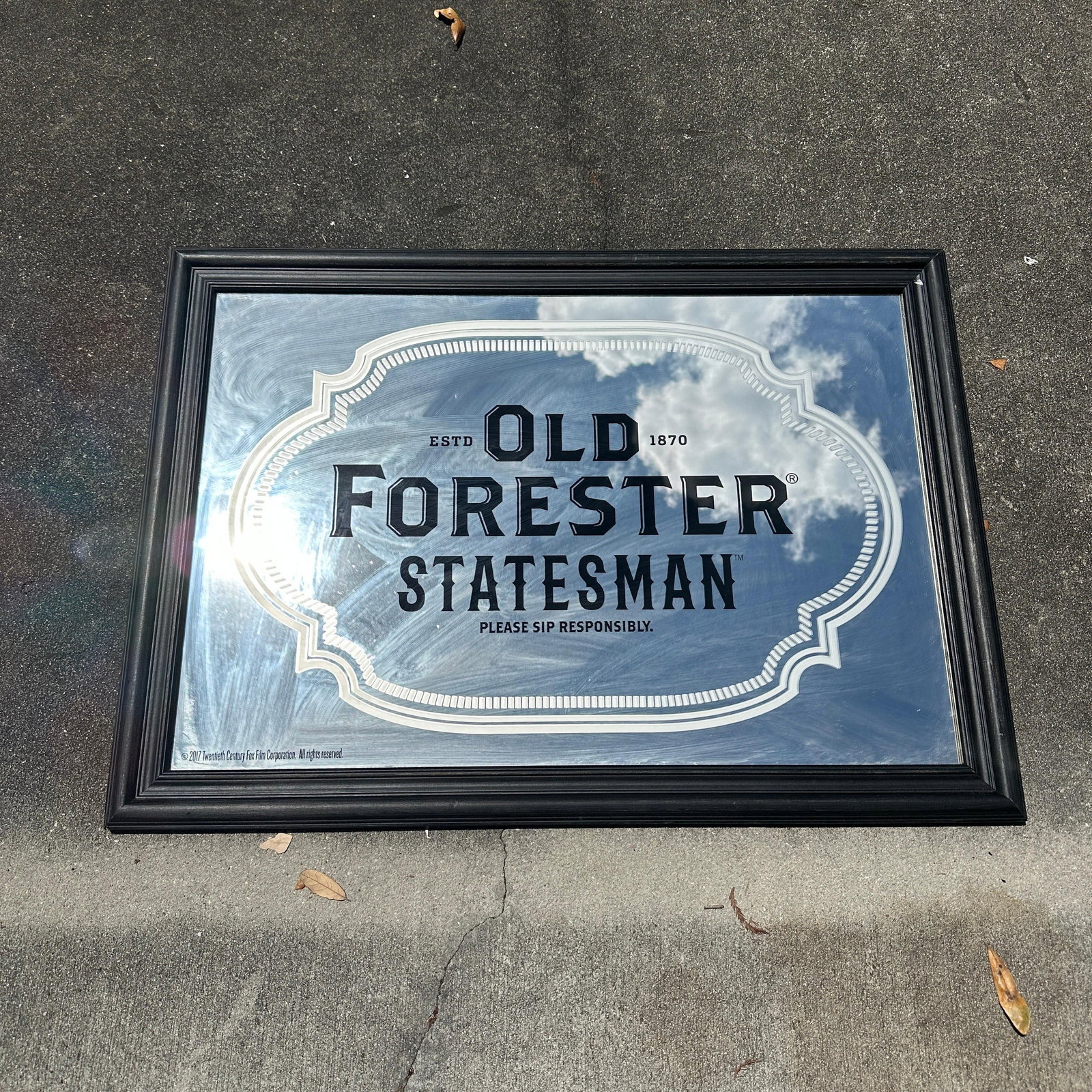 Old Forester Statesman Framed Advertising Mirror Ad Bar Sign (1 of 6)