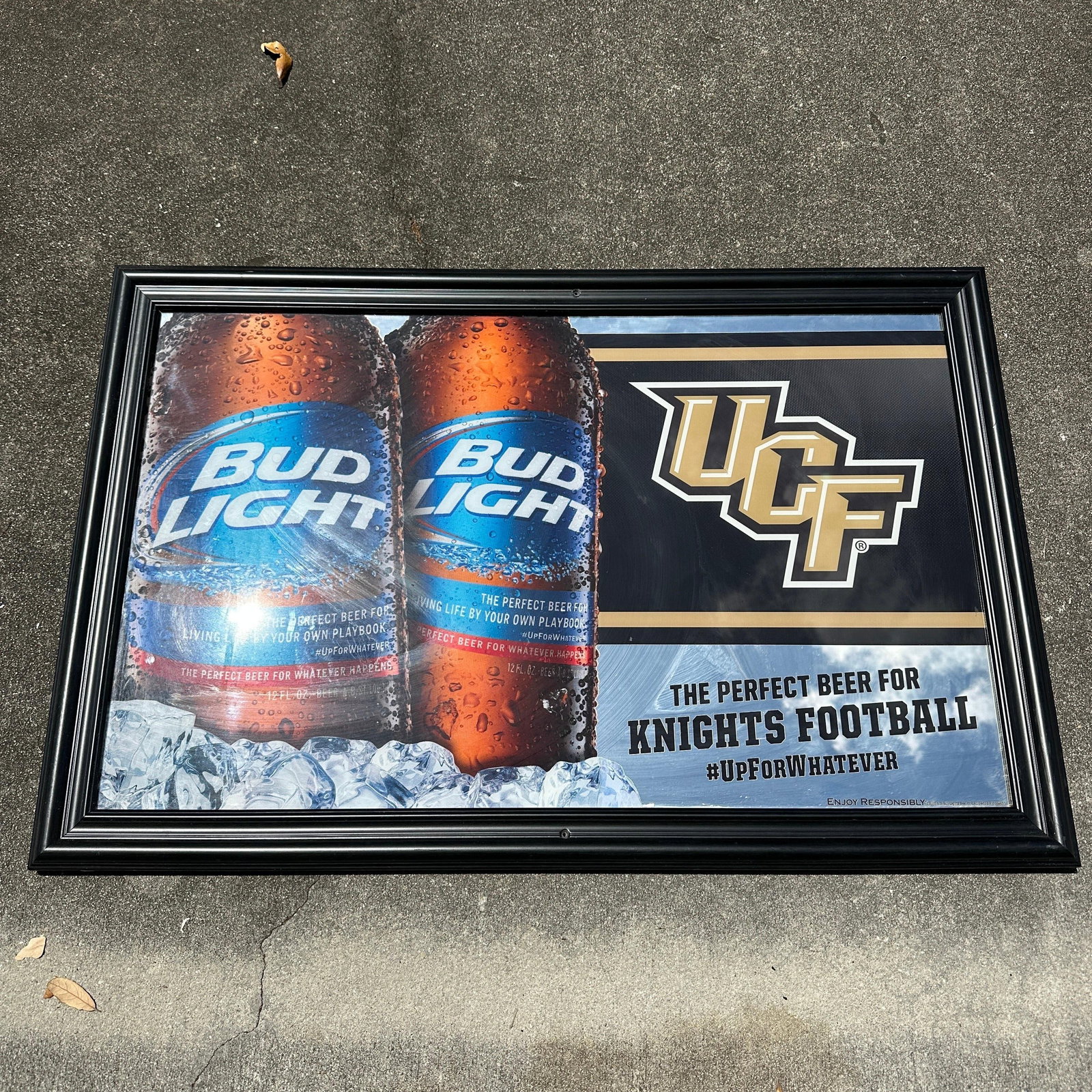 Bud Light UCF Knights Football Framed Ad Bar Mirror Sign (1 of 5)