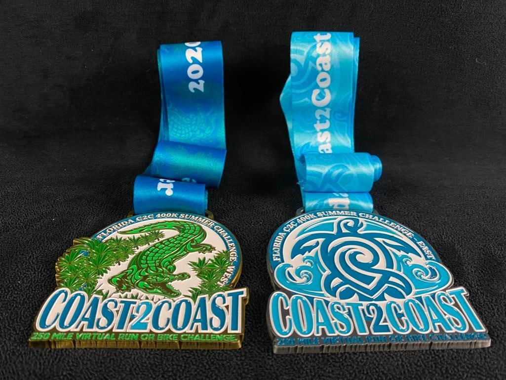Pair of Florida Virtual Race Medals JB (1 of 4)