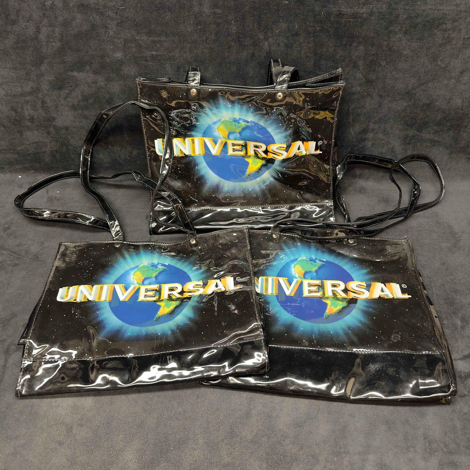 Spencer Gifts Universal Studios Globe Black Tote Bag Set Lot of Three (1 of 9)
