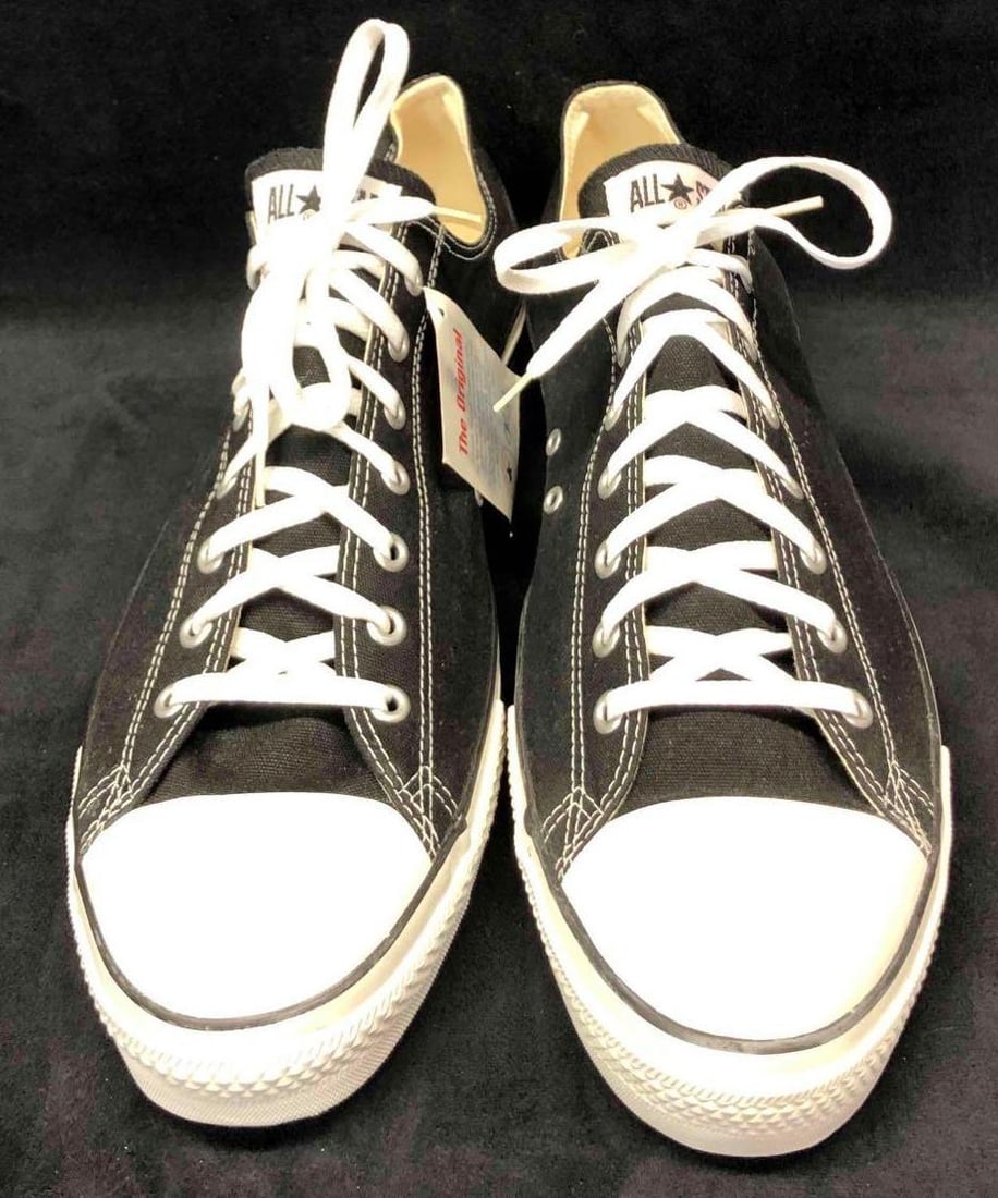 Vintage Original Chuck Taylor Converse All-Star Mens Size 17 (Never Worn): This lot contains a new pair of men's vintage original Chuck Taylor All-Star Converse size 17. The shoes have never been worn and come with the tags still attached. The converse weigh about 2.5lbs. Pl