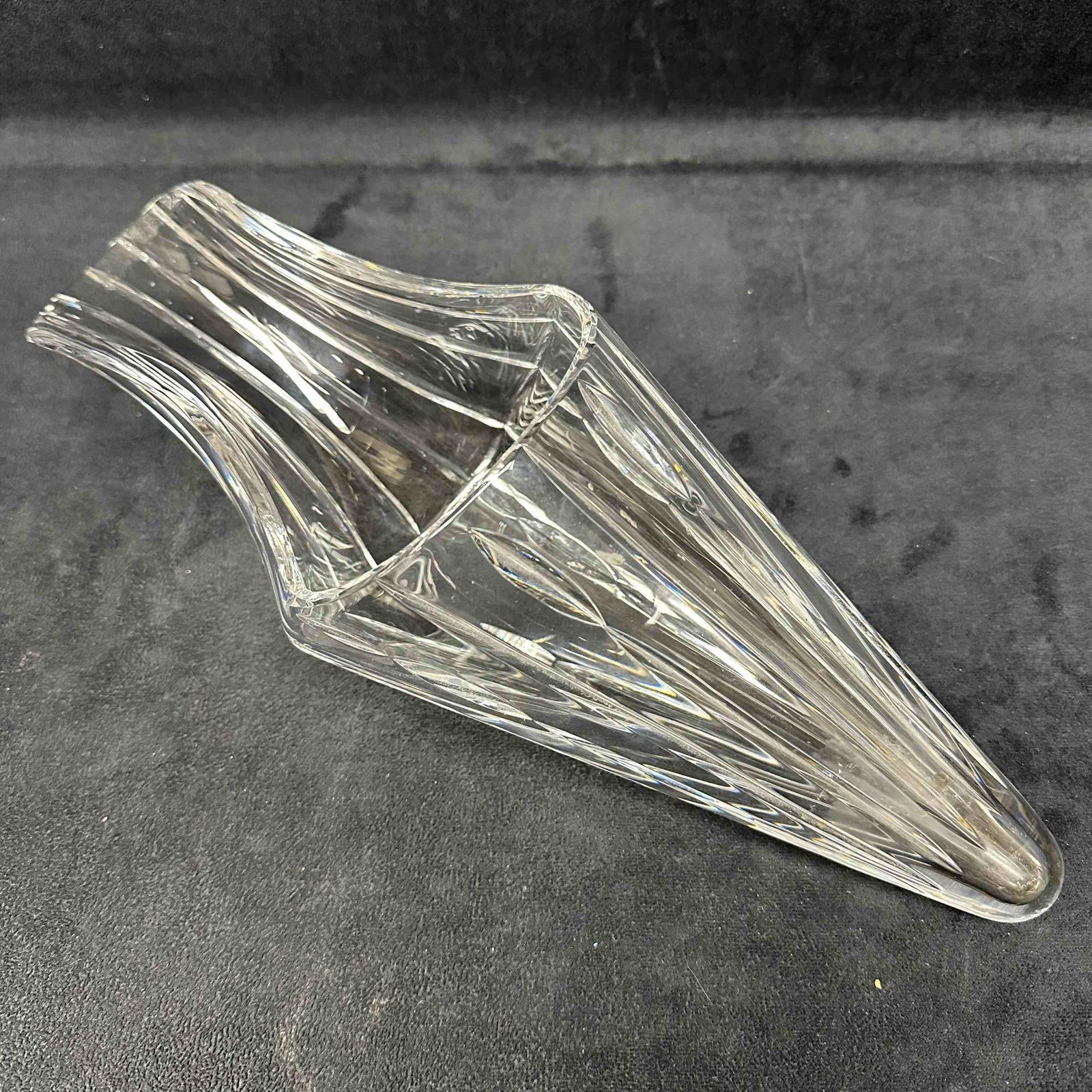 Waterford Glass Clear Crystal Ballet Laydown Vase Center Piece (1 of 11)