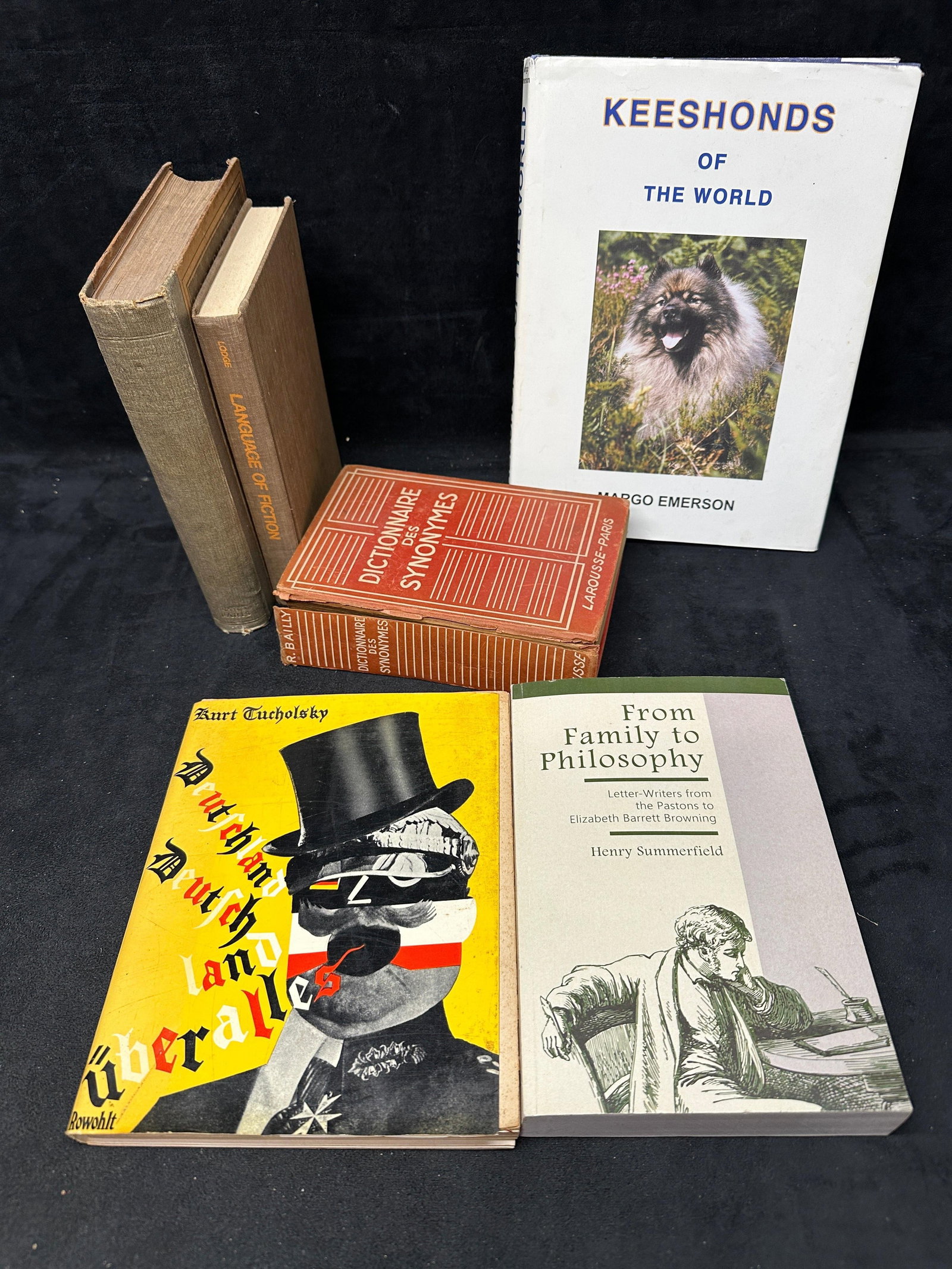 Assorted Foreign Language And Literary Reference Books Collection: Two hardcover French-language reference works published by Duculot, including “Le Bon Usage” by Maurice Grevisse and “Nouveau Dictionnaire Des Difficultés Du Français Moder