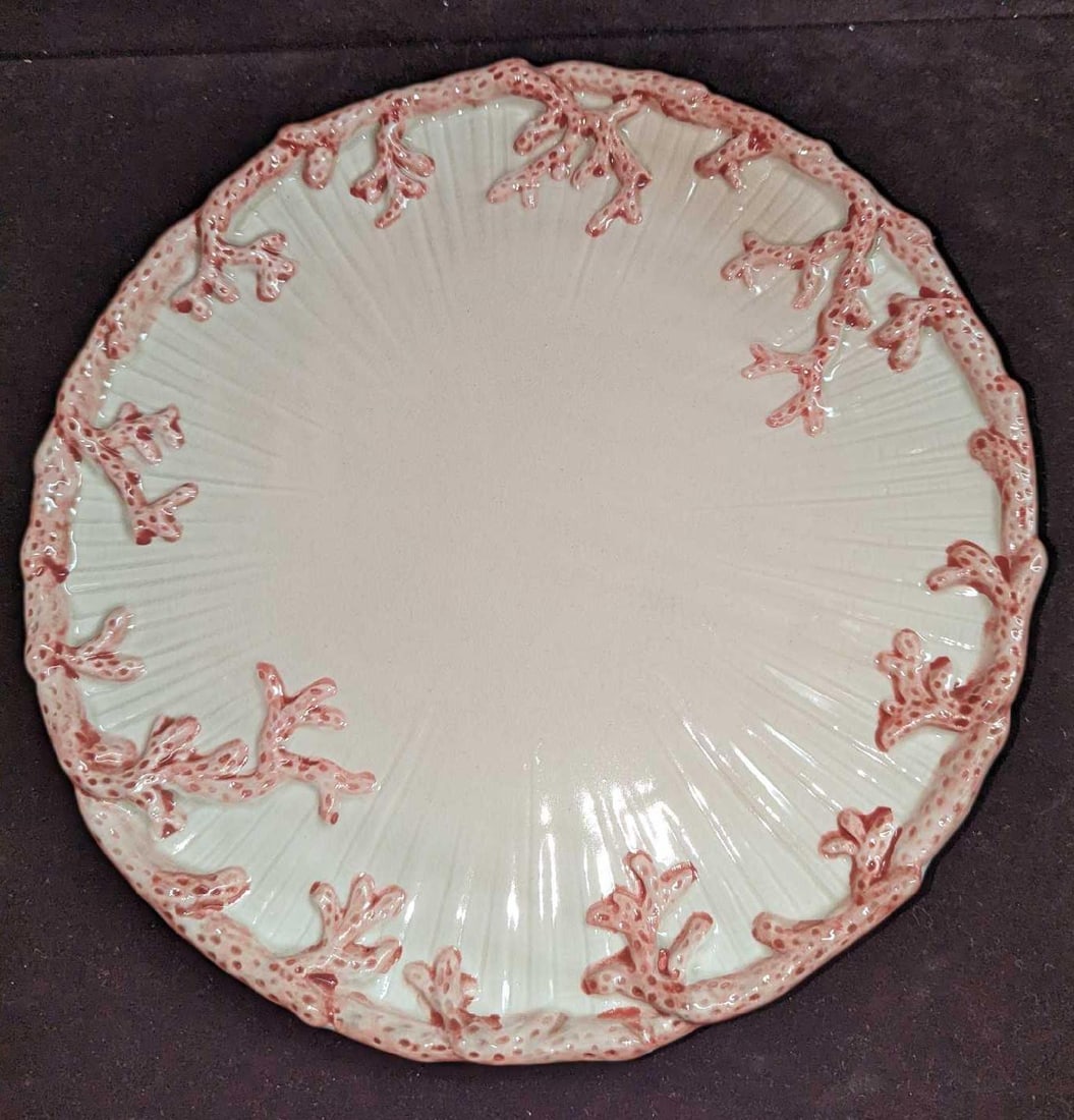 Vintage Retired Fitz & Floyd Oceana Dinner Plate J K57: Vintage Retired Fitz & Floyd Oceana Dinner Plate J K57. This retired series was originally released in 1977. The china dinner plate is approx 11" x 11" x 1" and it weighs 1.89lb. The plate has some cr