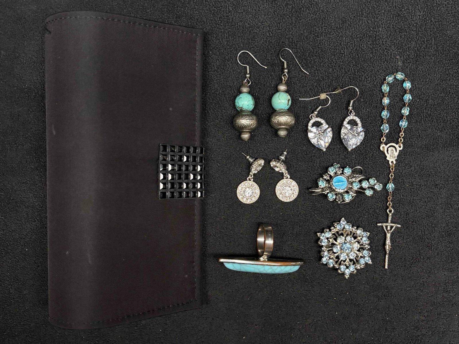 7pc Azure Gilded Grace Mixed Costume Jewelry Lot