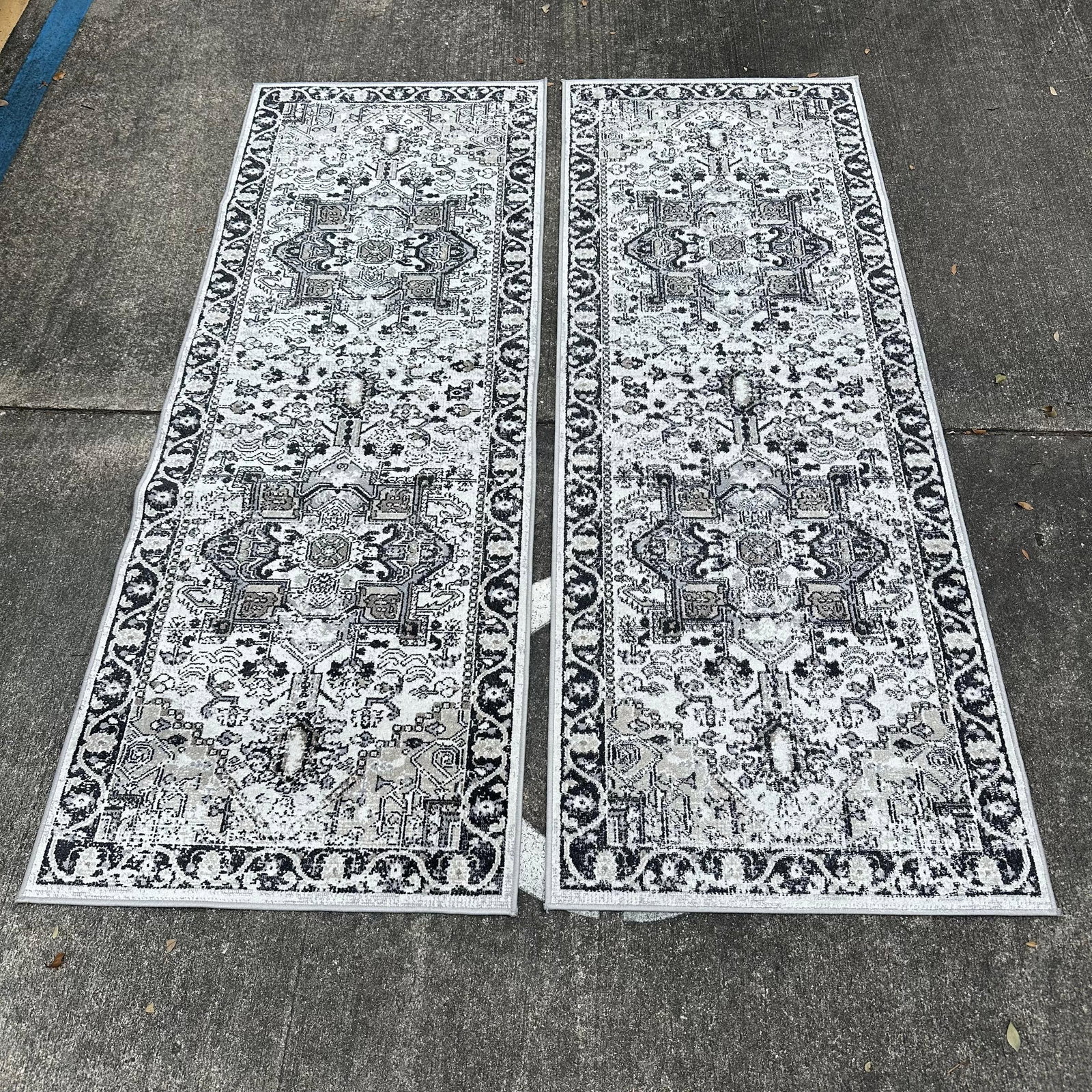 Livabliss Lavadora LVR-2322 Area Rug Runner Pair of Rugs: Livabliss Lavadora LVR-2322 Pair of Runner Rugs. Each rug maintains its brand label underneath. Size: 2' 7'' X 7' 3'' Runner. 100% Polyester material and 1/4 inch thi