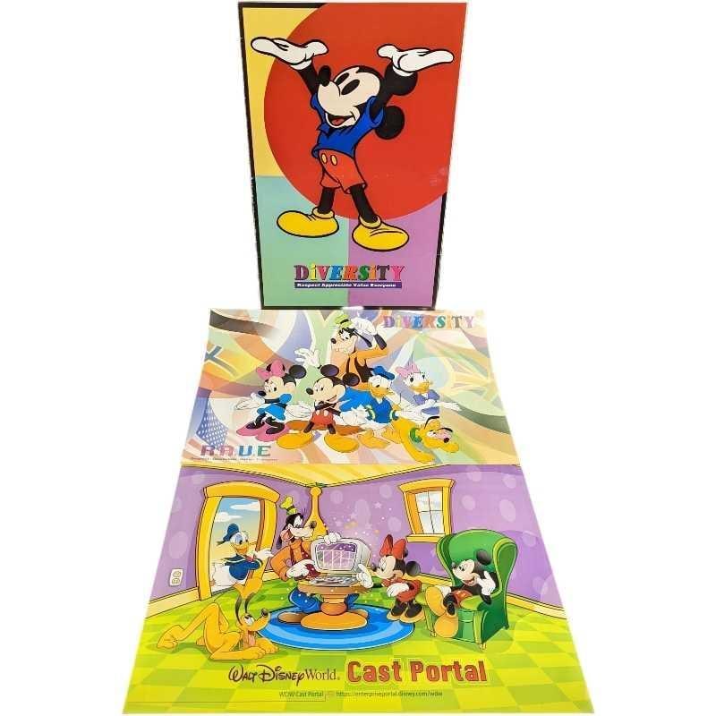 3 Mickey & Gang Disney Cast Member Newsletters: This lot includes three copies of Disney World's Cast Member exclusive "Eyes & Ears" newsletters. The lot includes one from December 6, 2001, November 2, 2000, and October 28, 1999. The newsletters ar