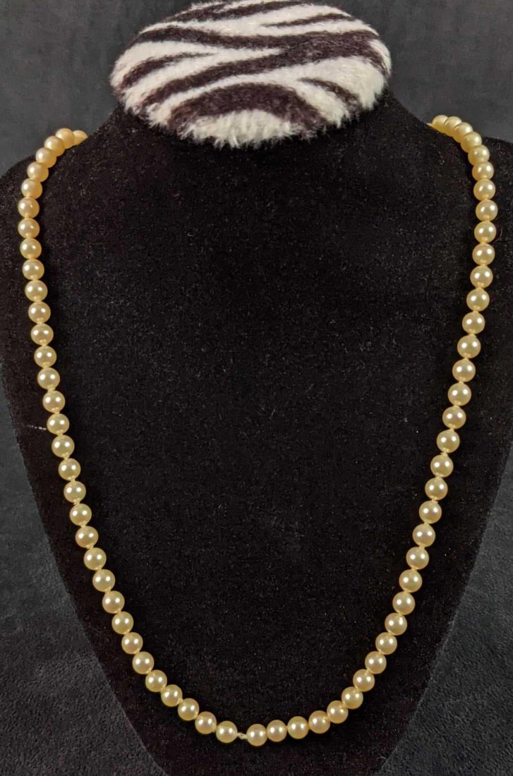 Faux Pearl .925 Sterling Silver Necklace