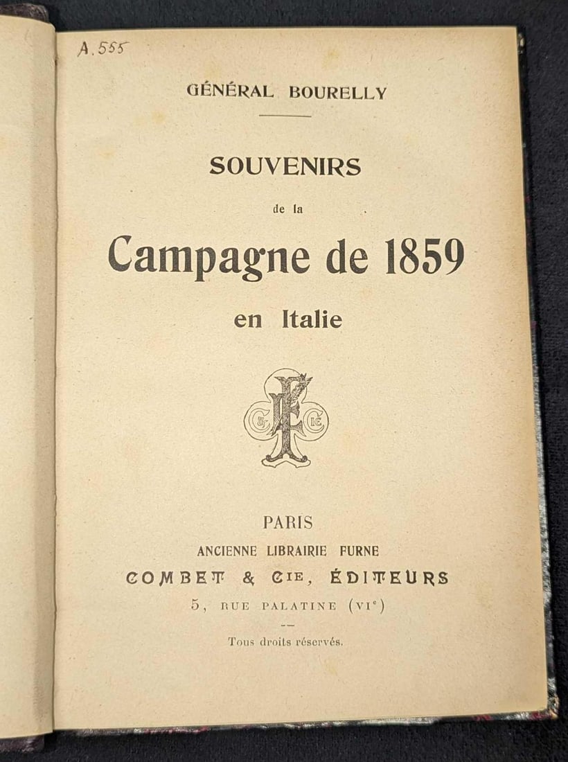 General Bourelly Souvenirs De La Campagne de 1859 (1 of 9)