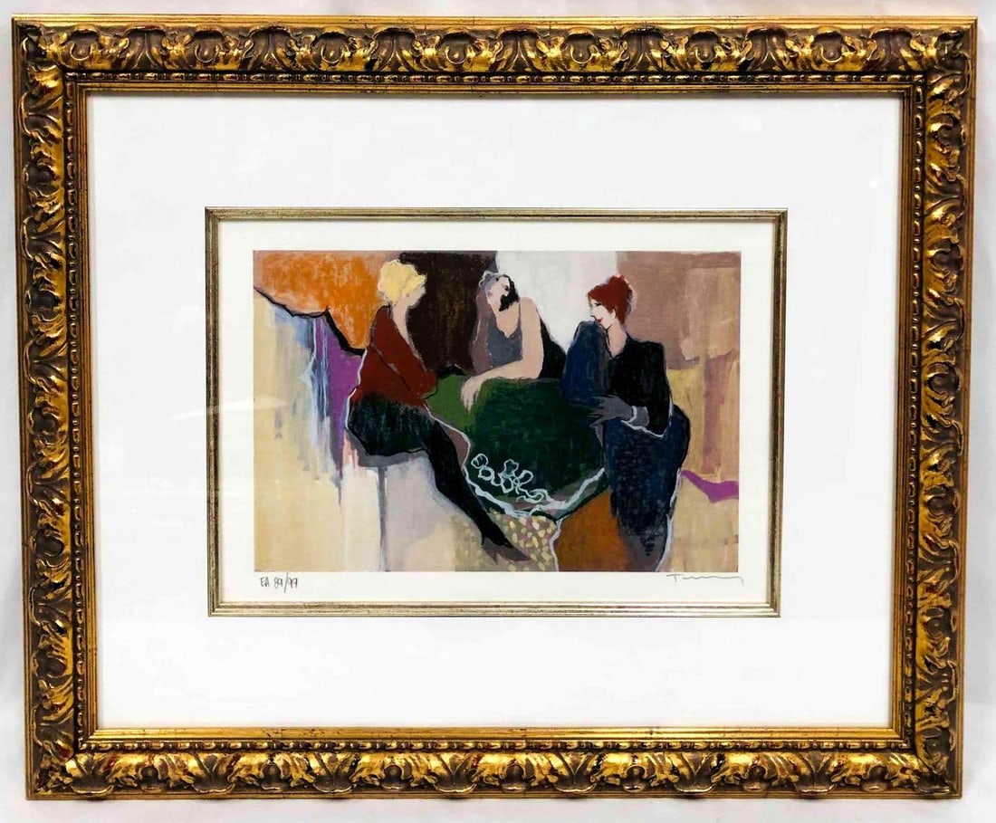 Limited Edition Itzchak Tarkay Artist Proof Pencil Signed "Tres Chic" Serigraph (1 of 8)