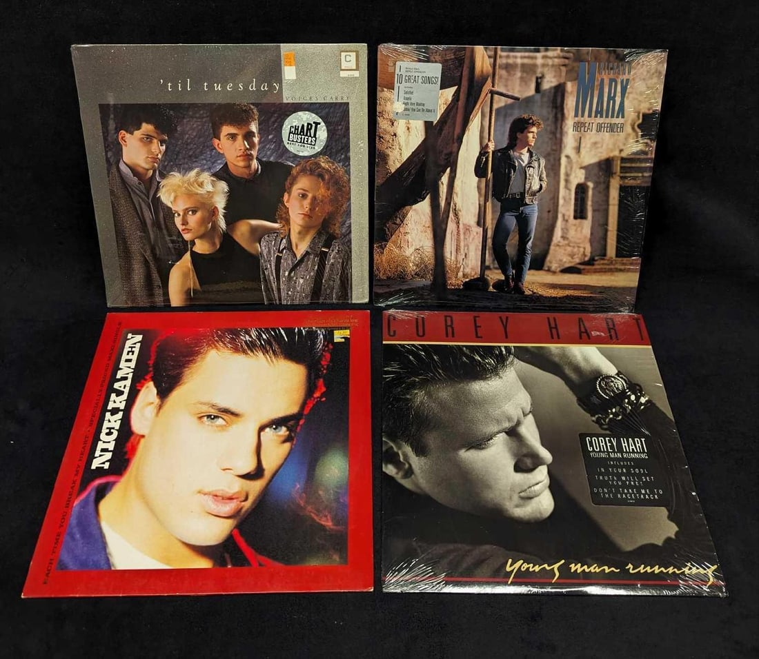 4 Corey Hart Nick Kamen Till Tuesday Richard Marx LP Records: 4 Corey Hart Nick Kamen Till Tuesday Richard Marx LP Records. This lot includes: (1) Nick Kamen – Each Time You Break My Heart Maxi-Single Promo. This was released by Sire in 1986.