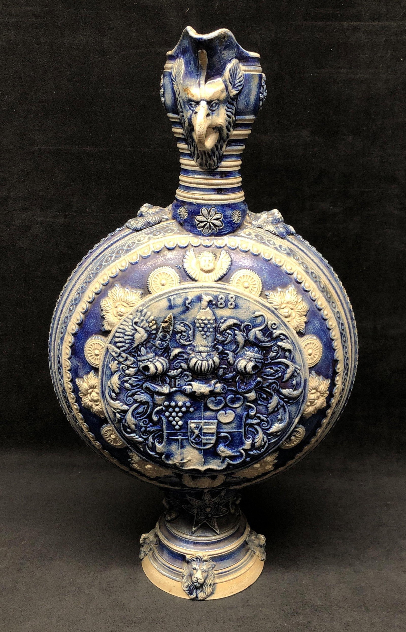 Antique Westerwald Style Salt Glaze Stoneware Jug (1 of 5)
