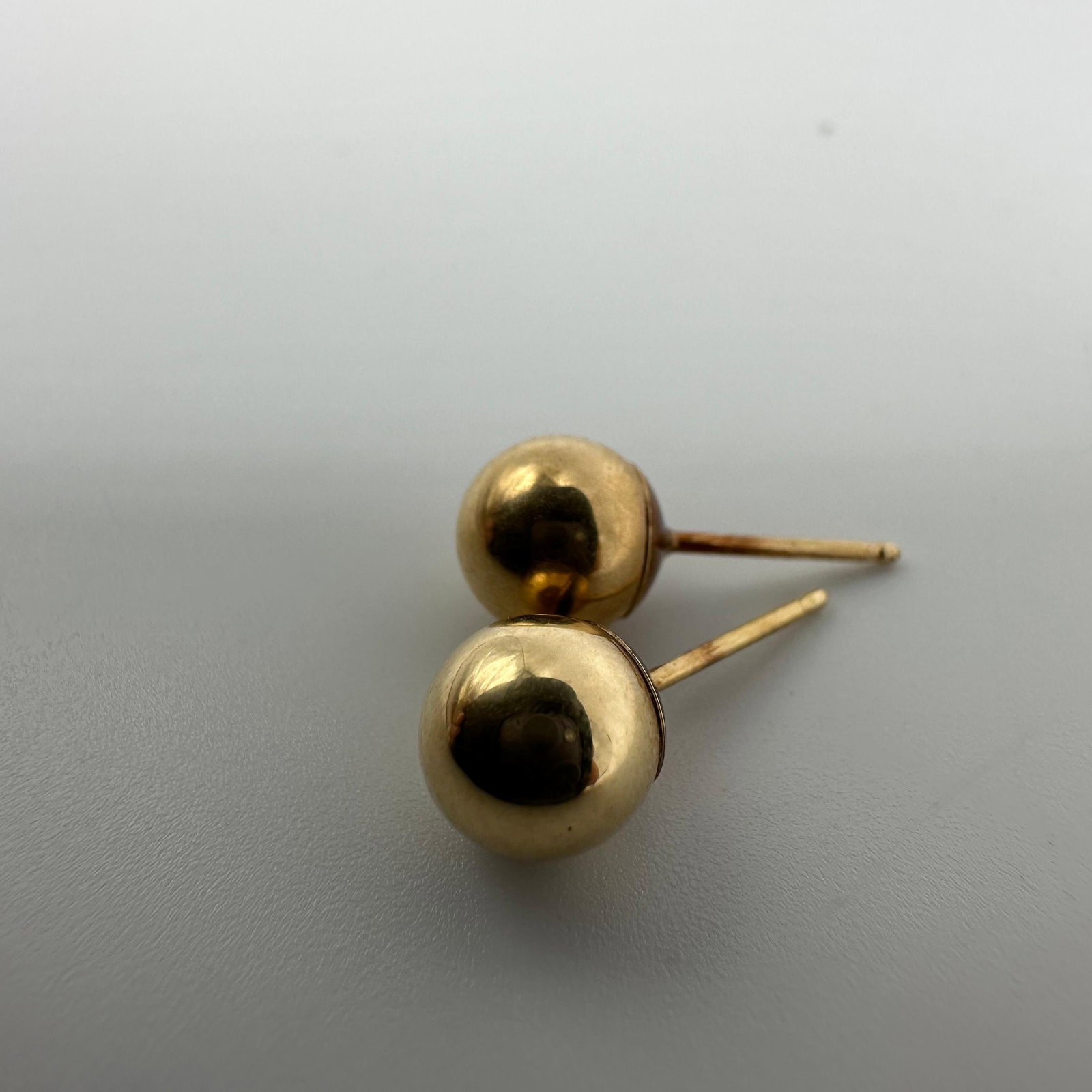14K Stud Gold Ball Earrings