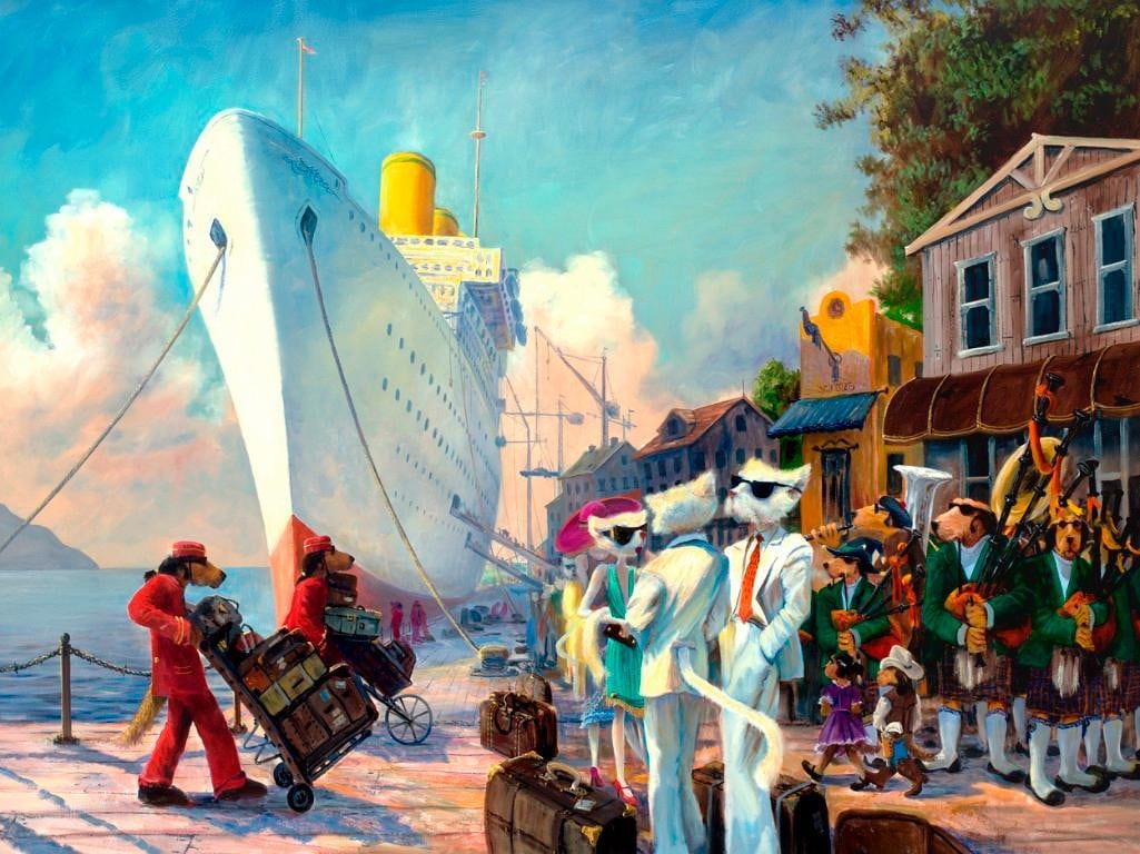 S&N Ivan Clarke "Mad Piper" Large Giclée: S&N Ivan Clarke "Mad Piper" Large Giclée Signed and numbered giclee on canvas print of Mad Piper by Ivan Clarke. Comes in the original tube with the COA. This large (40 x 30) piece co