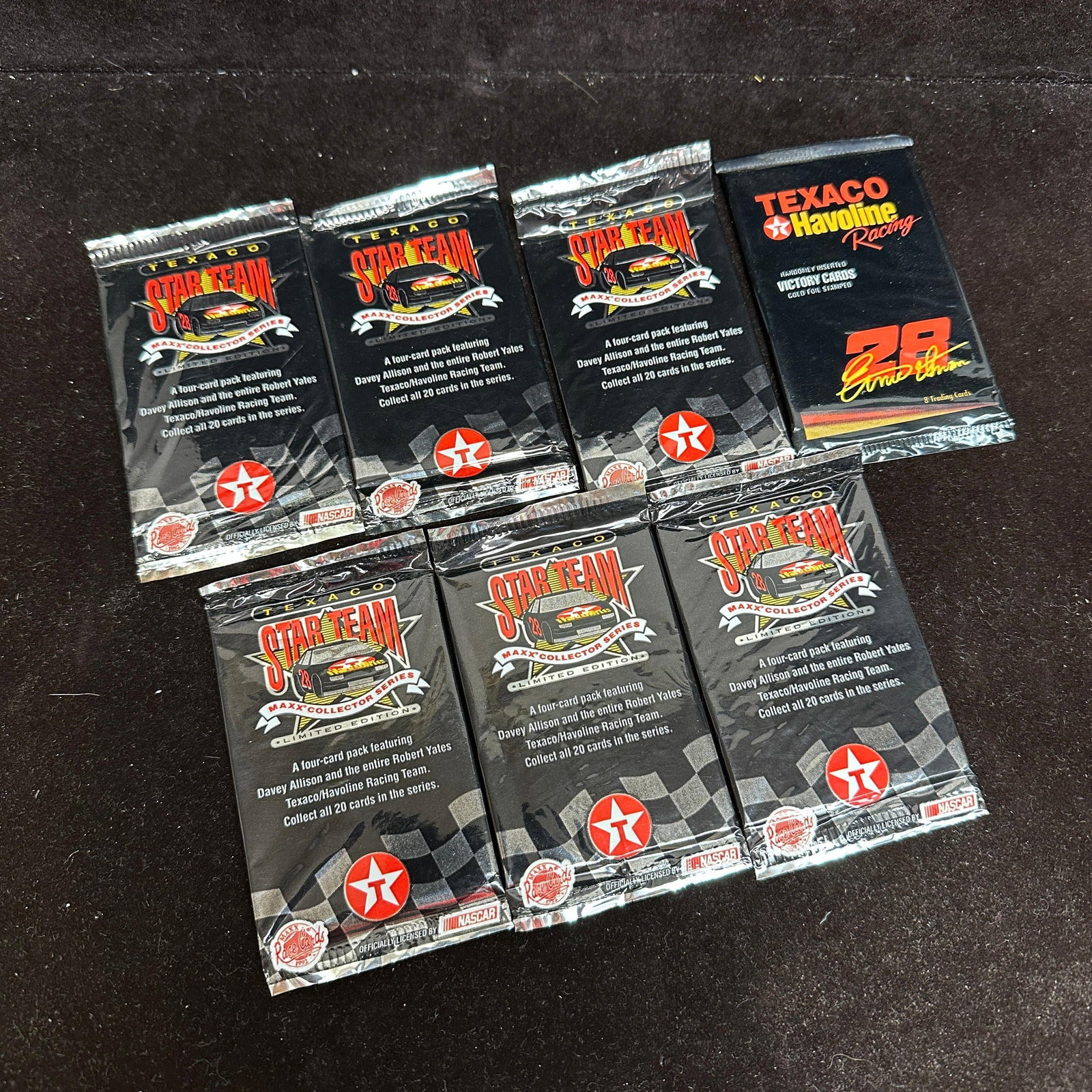 Group of Sealed Texaco Havoline Racing NASCAR Trading Card Packs