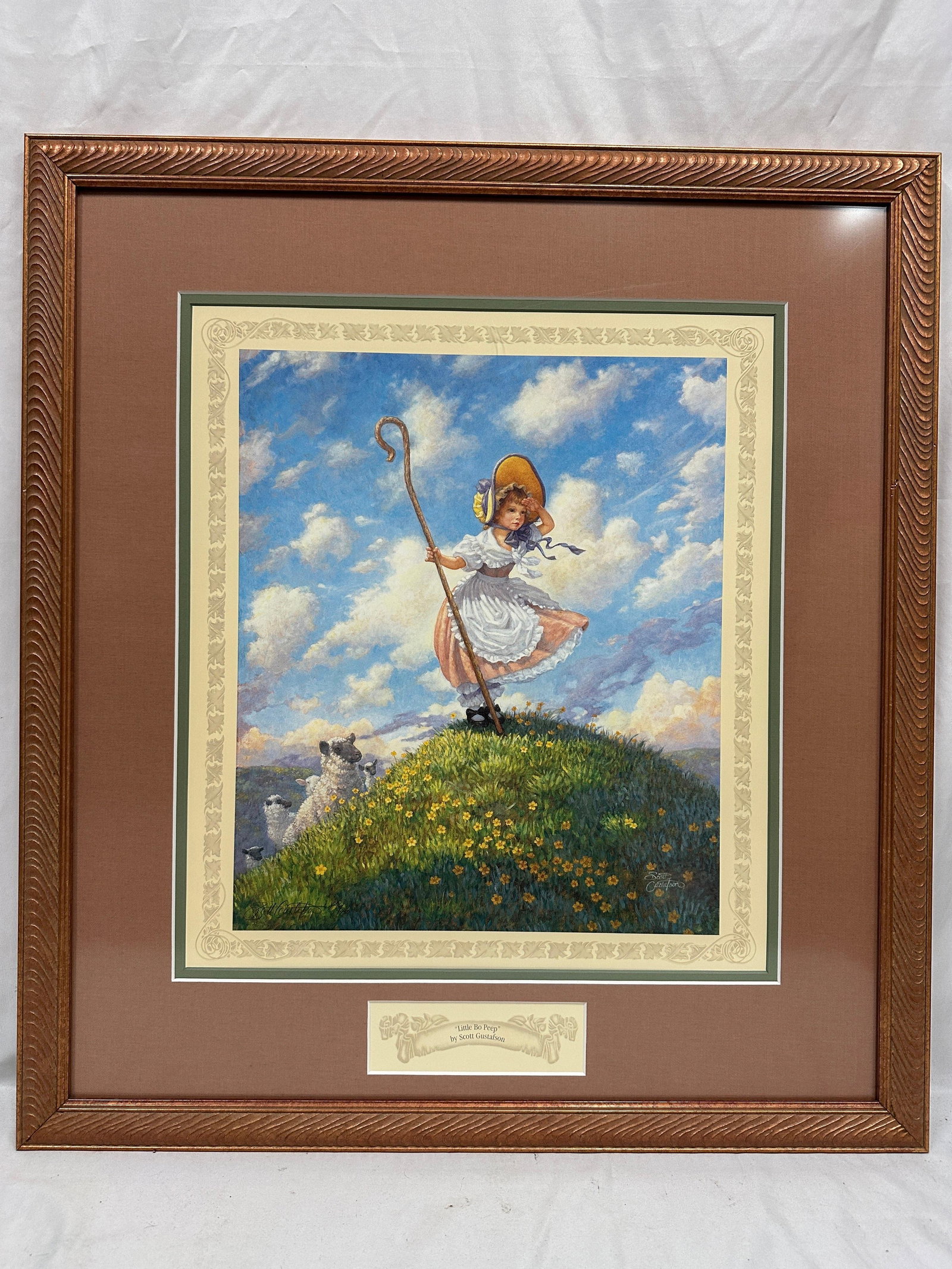 Framed Art Print Little Bo Peep Signed and Numbered by Scott Gustafson (1 of 6)
