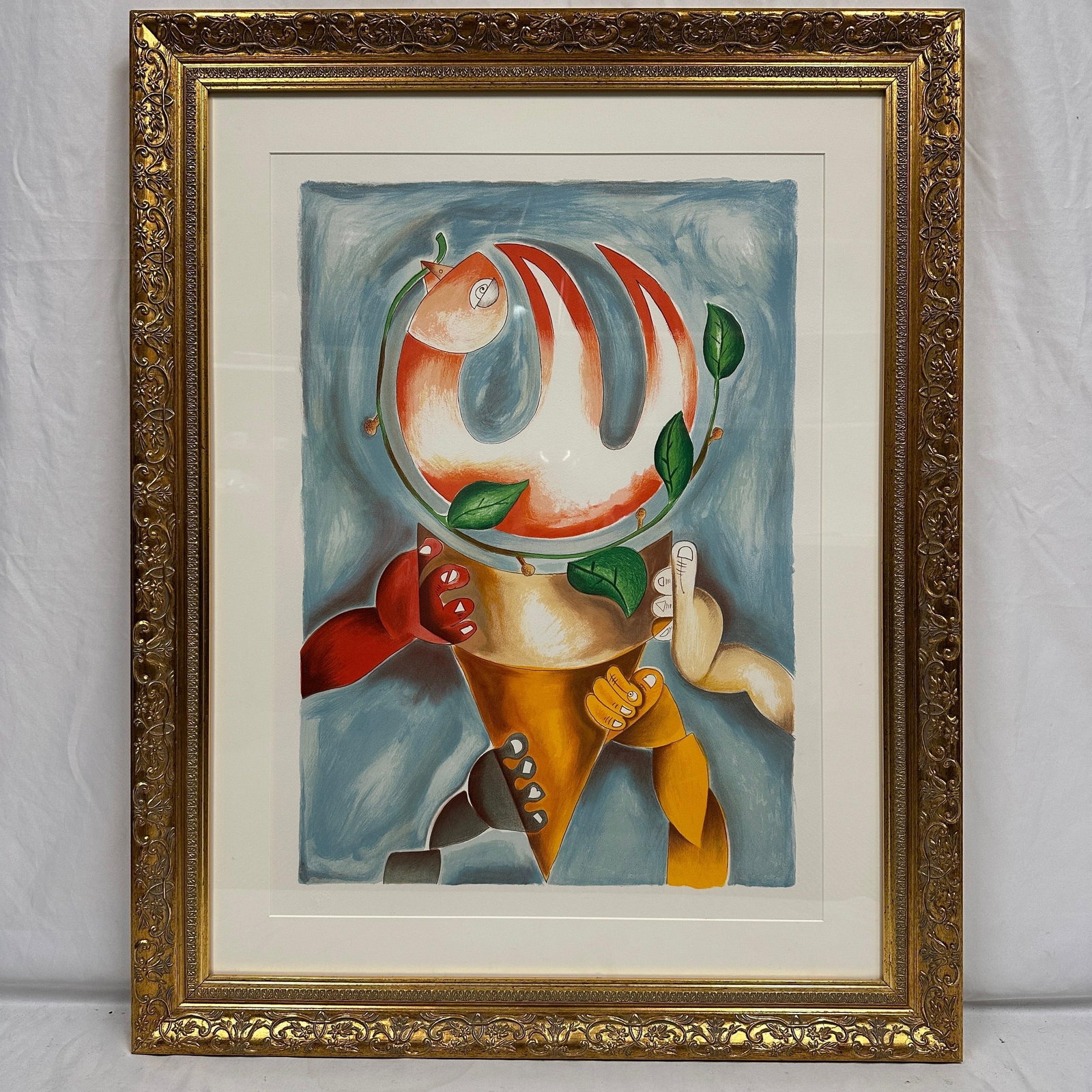 Alexandra Nechita Brave in the Attempt Framed Lithograph: Framed lithograph titled Brave in the Attempt (SO-3) by internationally acclaimed artist Alexandra Nechita. Created as part of Nechita's Special Olympics series, the artwork features her signature