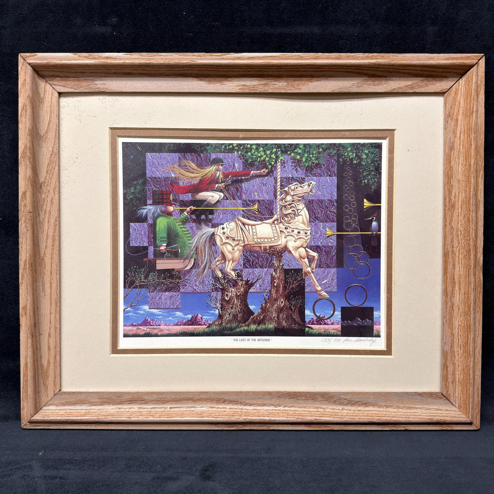 Ron Dembosky The Last of the Artizans Signed Limited Edition Print 133 of 900: Framed limited edition print titled The Last of the Artizans by American artist Ron Dembosky. Hand-signed by the artist in pencil at the lower right and numbered 133/900. An explanatory descripti