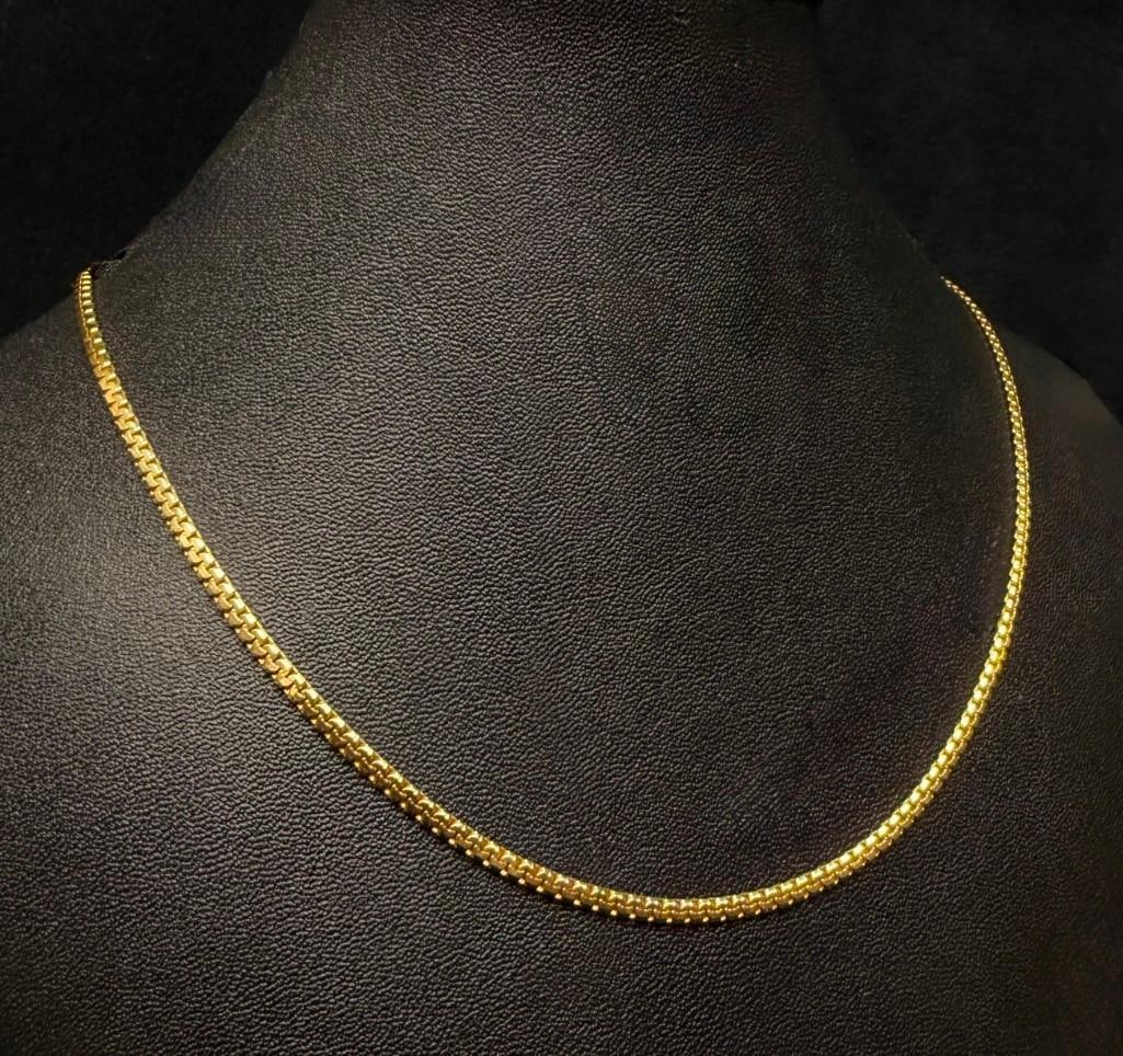 24" Gold 14k Greek Pattern Link Chain: This piece of jewelry has been examined and researched to the best of our abilities prior to listing. Please view all our pictures they are part of our description. DETAILS: Metal - 14k Gold Colo