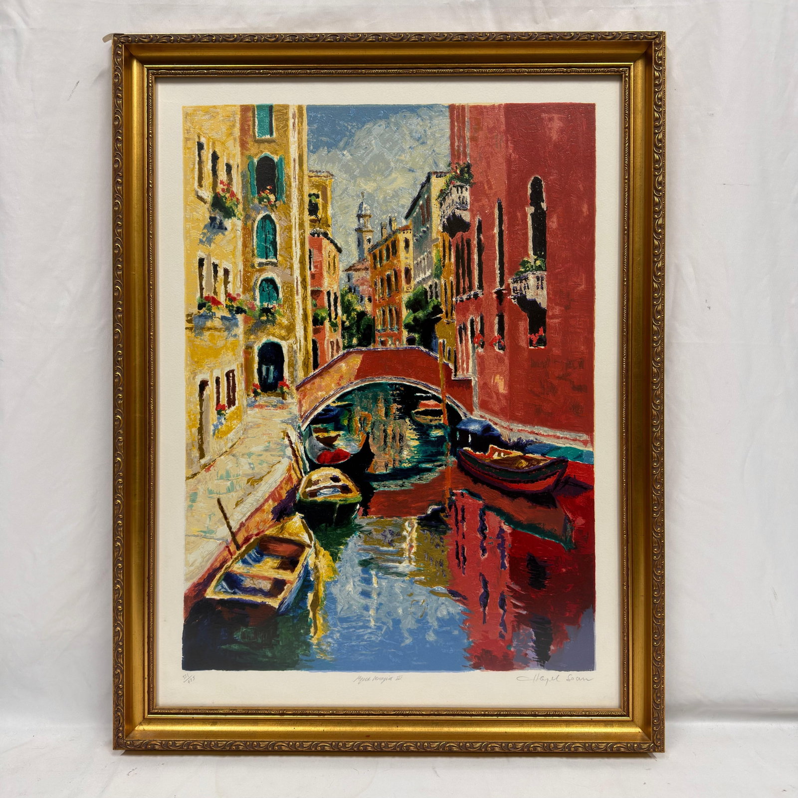 Hazel Soan Aqua Venezia IV Limited Edition Hand Signed Serigraph Numbered 391 of 425 (1 of 7)