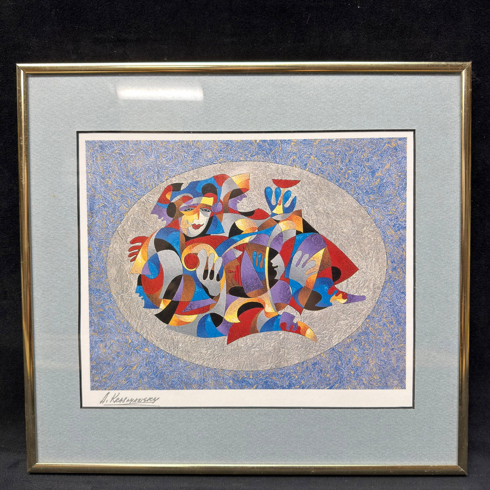 Anatole Krasnyansky Miasma Framed Seriolithograph with Park West COA: Framed color seriolithograph titled Miasma by internationally recognized Russian-American artist Anatole Krasnyansky. This vibrant abstract composition showcases the artist's signature blend of ge