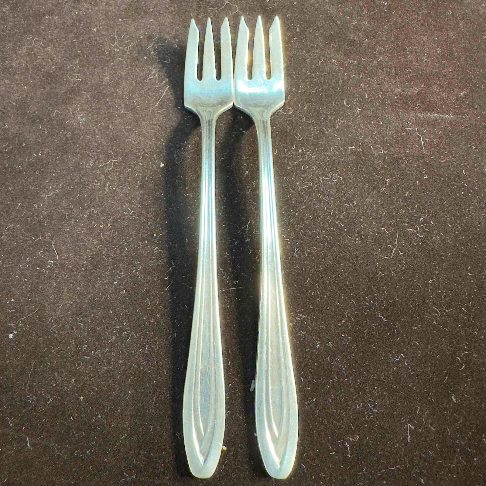 Vintage Hotel Lennox Pickle Fork Silver Plate International Silver Co. BP Set of Two: Vintage Hotel Lennox Pickle Fork Silver Plate International Silver Co. BP Set of Two. Each piece has International Silver Co. BP Hotel Lennox engraved on the back of the silverware. Each piece also ha