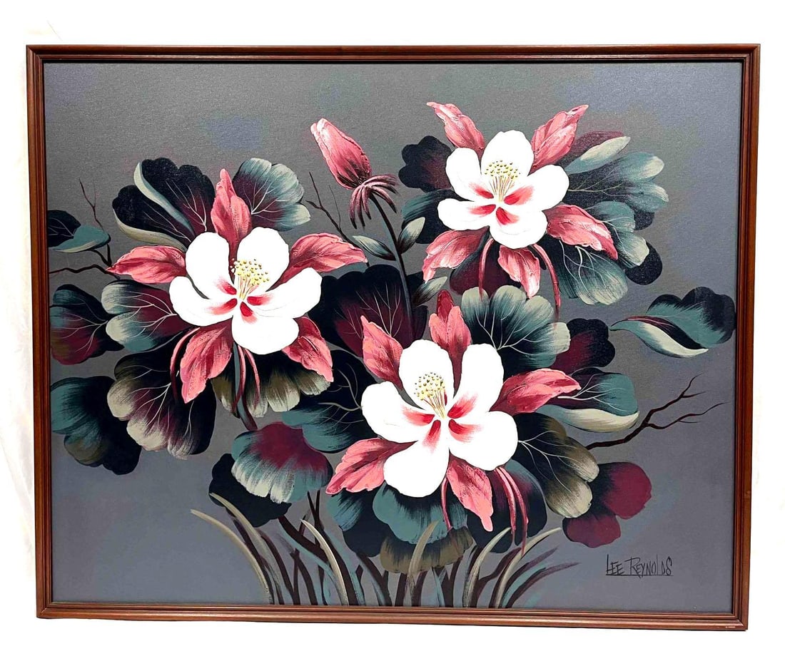 Large Lee Reynolds Original Oil On Canvas: This lot contains a Large Original Oil On Canvas by Lee Reynolds. The frame is approx 41 1/4" x 51 1/4" while the canvas is approx 40" x 50". Total weight is approx 7.2lbs. Overall framed original is 
