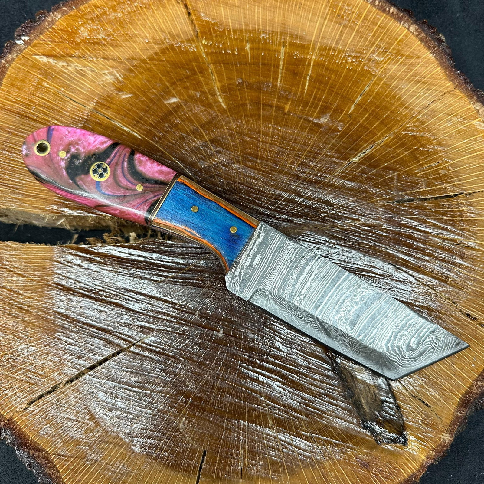 Two Colorway Design Handle MHS Cutlery Fixed Blade Knife P82 Cleaver Style (1 of 4)