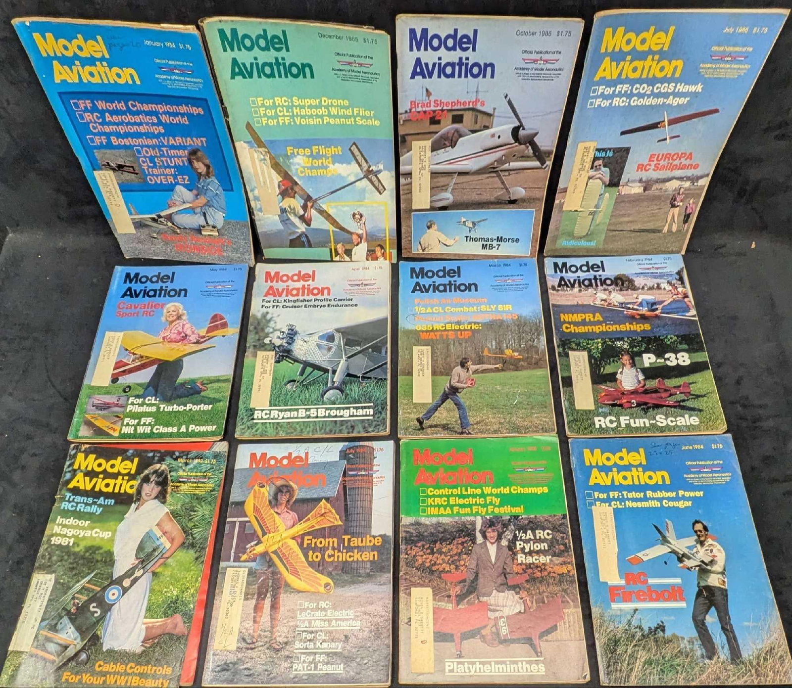 12 Vintage Model Aviation Magazines 1980s (1 of 4)