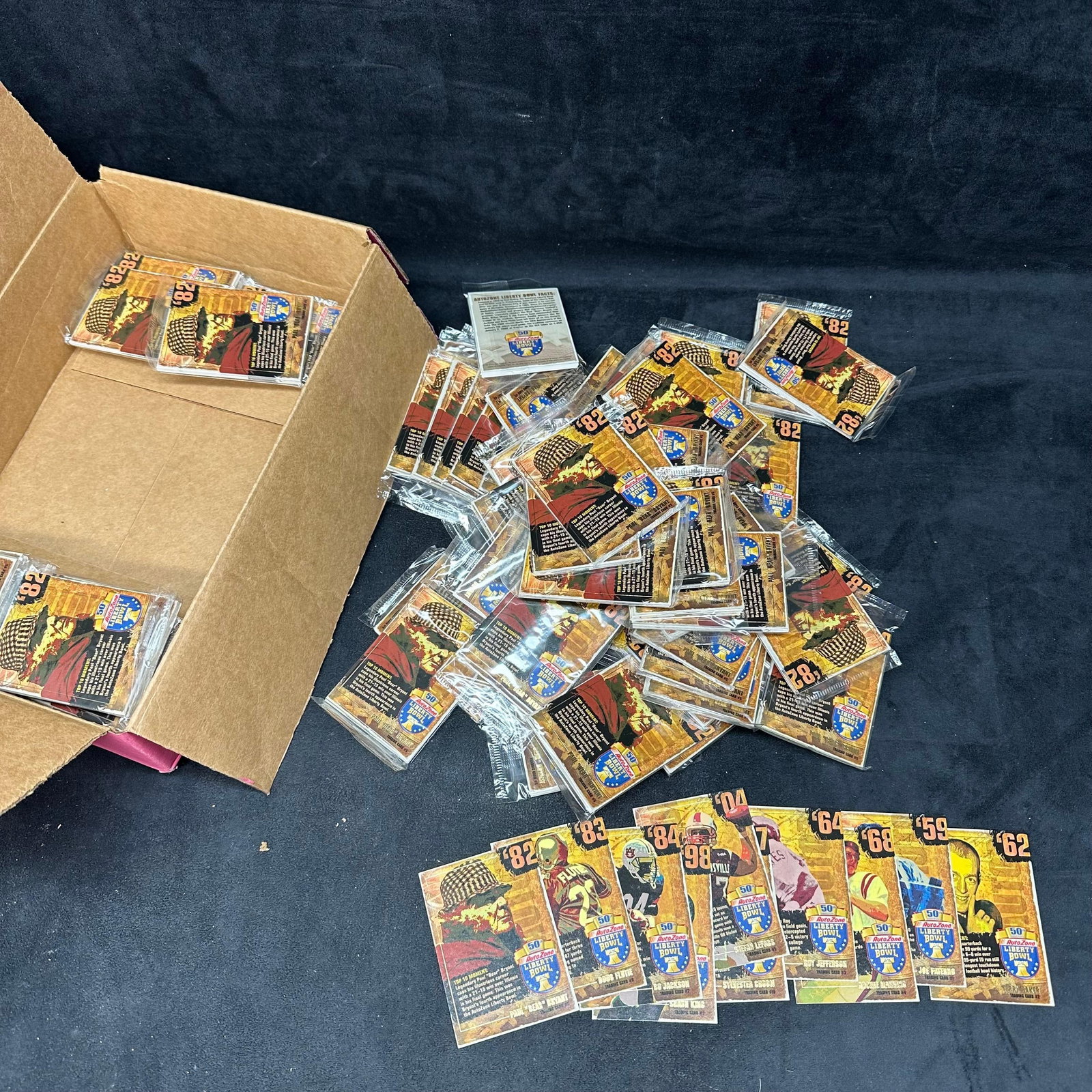 Auto Zone Liberty Bowl 50th Football Cards Lot Unopened Sealed Packs