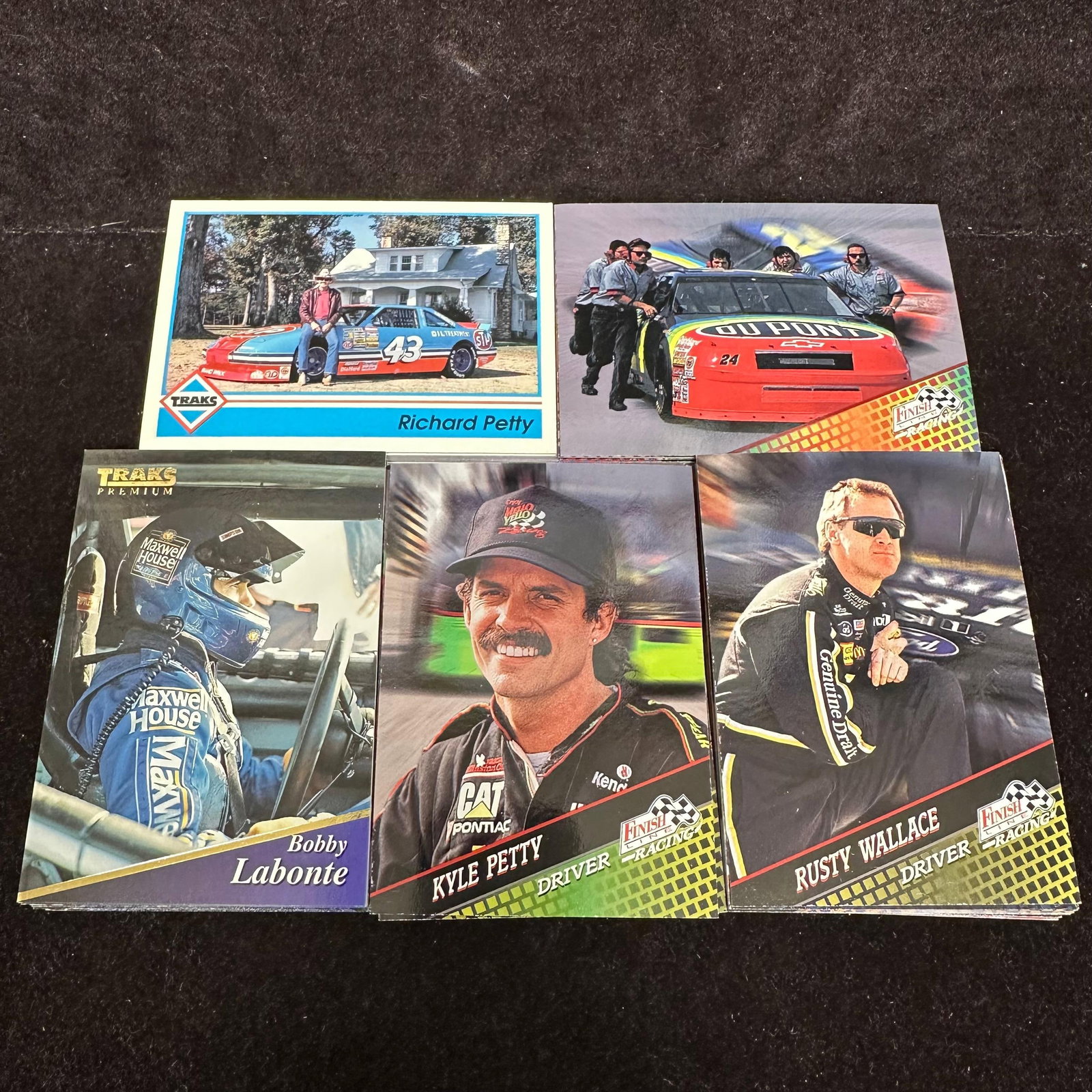 NASCAR Racing Trading Card Lot 120 Pc Petty Wallace Labonte Traks
