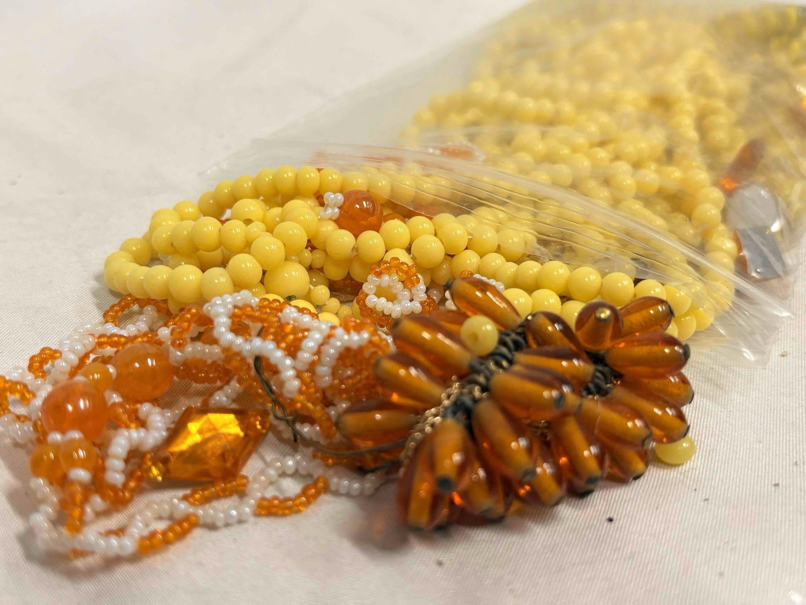 7 Plus Ounces of Yellow Charms, Beads, Broken Costume Jewelry and More (1 of 6)