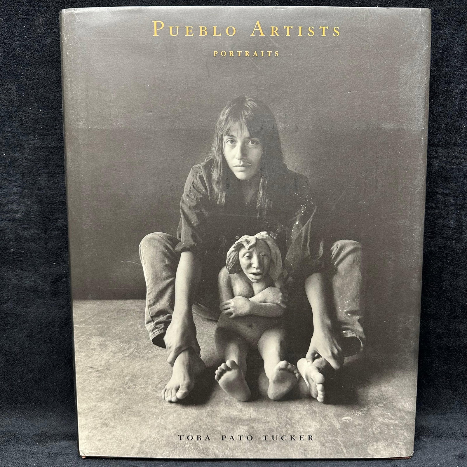 Hardcover Pueblo Artists Portraits Book Signed by Toba Pato Tucker: Hardcover Pueblo Artists portraits book signed by artist/photographer Toba Pato Tucker with personalized inscription to Michel Roux. This item is in pre-owned, previously displayed cond