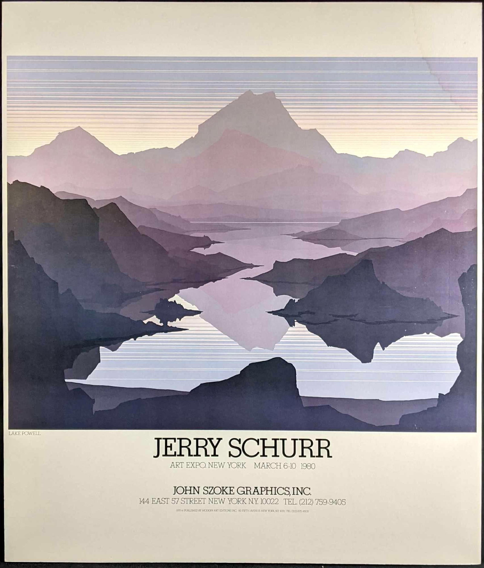 Artist Jerry Schurr New York Art Expo Poster 1980: Artist Jerry Schurr New York Art Expo Poster 1980 This is a rare 1980s New York Art Expo poster for Jerry Schurr's work to be in John Szoke Gallery or named John Szoke Graphic in 1980. This poster