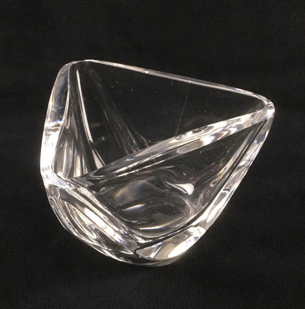 Triangular Art Glass Dish