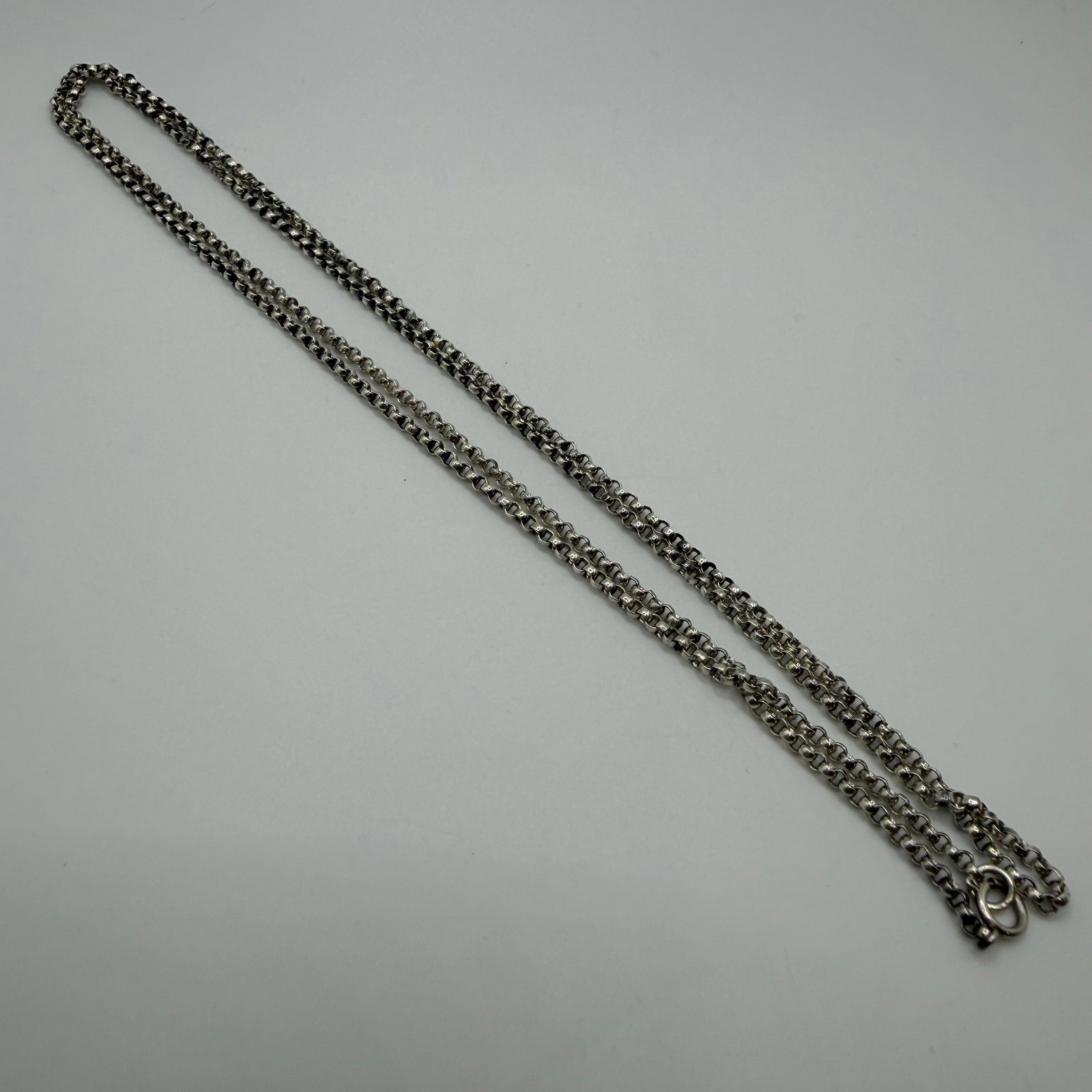 925 Sterling Silver Rolo Link Style Chain Necklace (1 of 5)