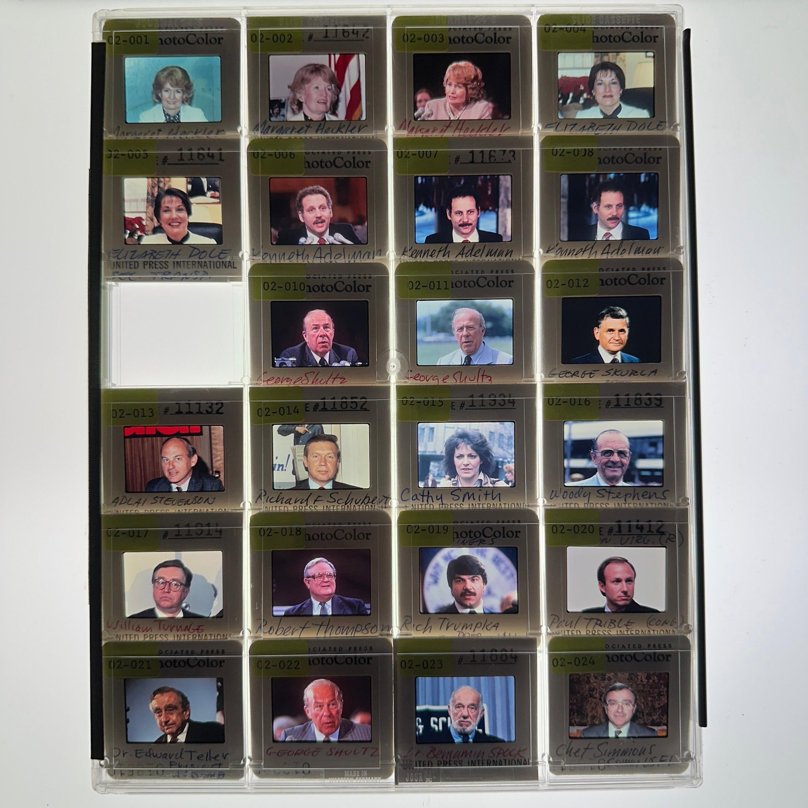 Political Scientific and Public Figure Press Photo Slide Collection 23 Slides (1 of 7)